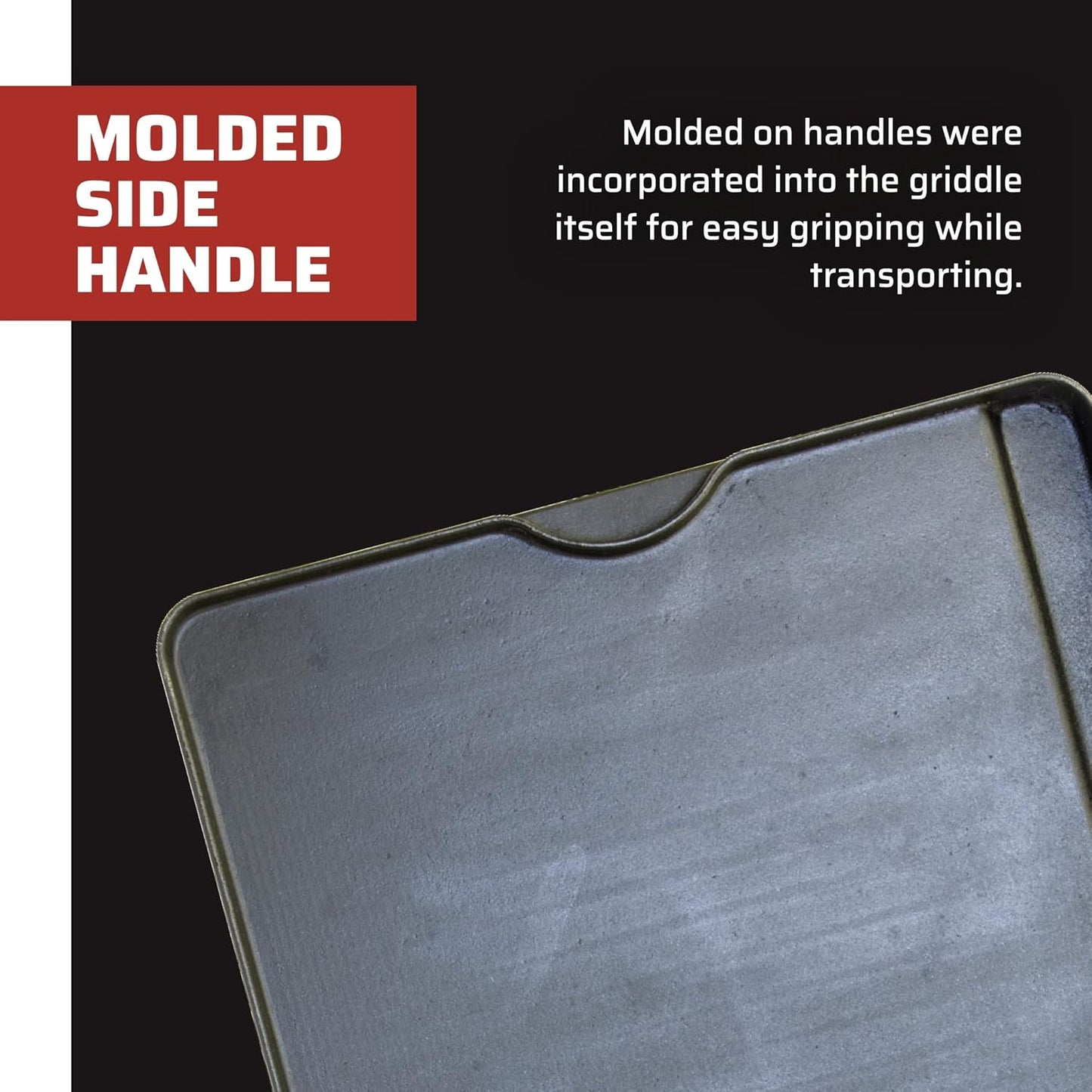 Camp Chef Reversible Pre-Seasoned Cast Iron Griddle, Cooking Surface 14 in. x 16, Black