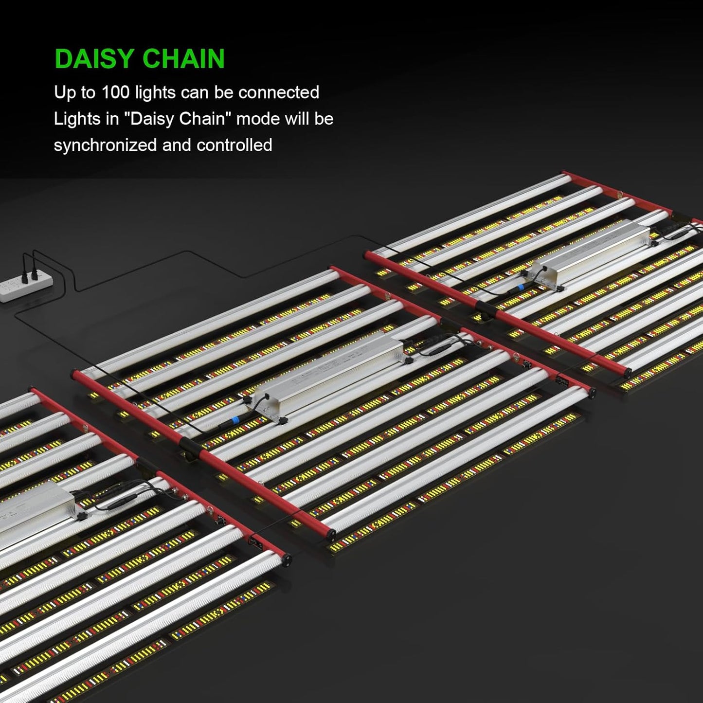 AGLEX 800W LED Grow Lights, Full Spectrum Grow Light with UV IR, Daisy Chain Plant Bar Style Grow Light Foldable & Dimmable for Indoor Growing Commercial Hydroponic Growing Lamp 6x6ft Core Coverage
