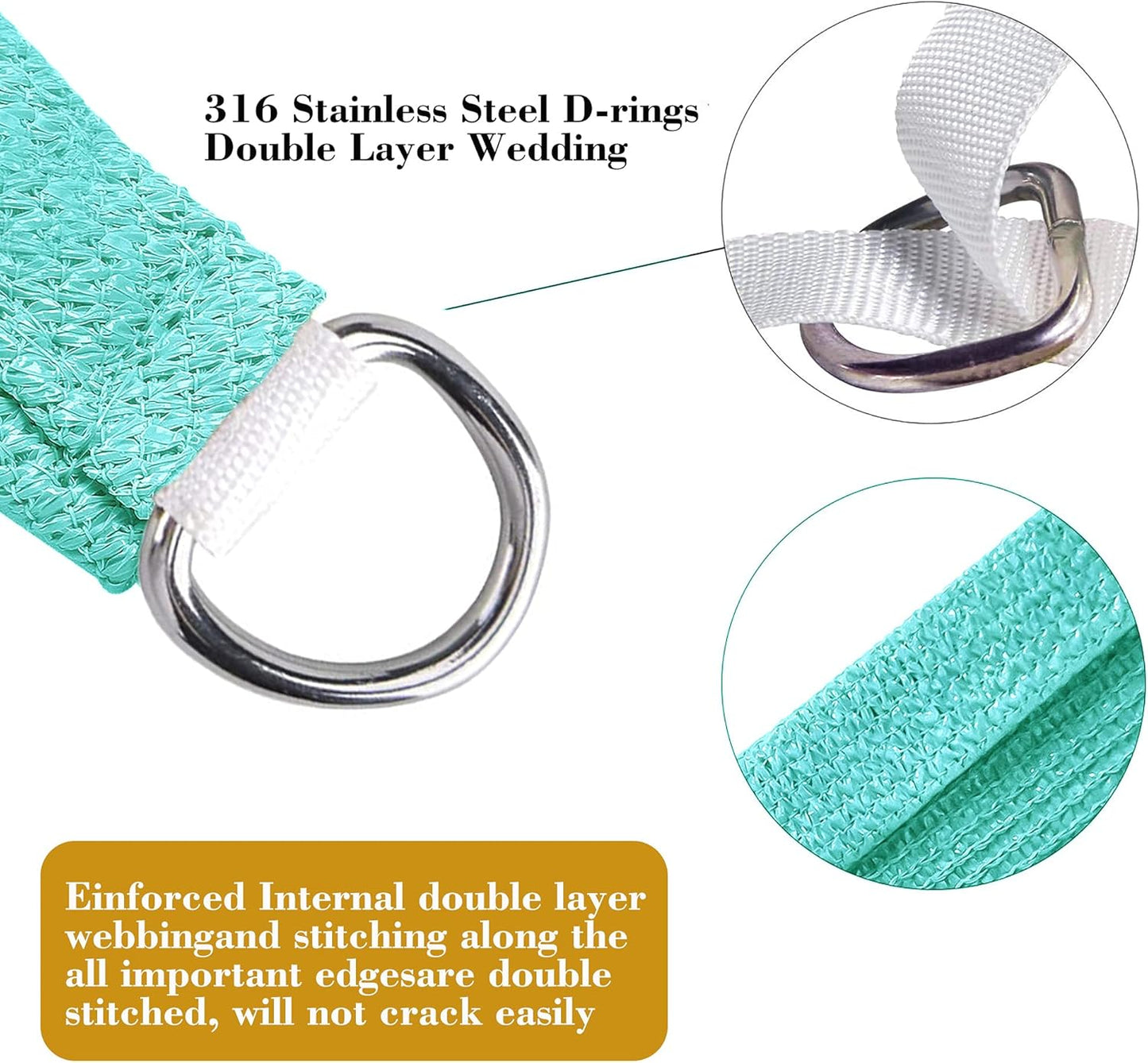 21' x 24' Turquoise Rectangle Sun Shade Sail SSP1212 Canopy Durable Fabric UV Block Awning,We Make Custom Orders