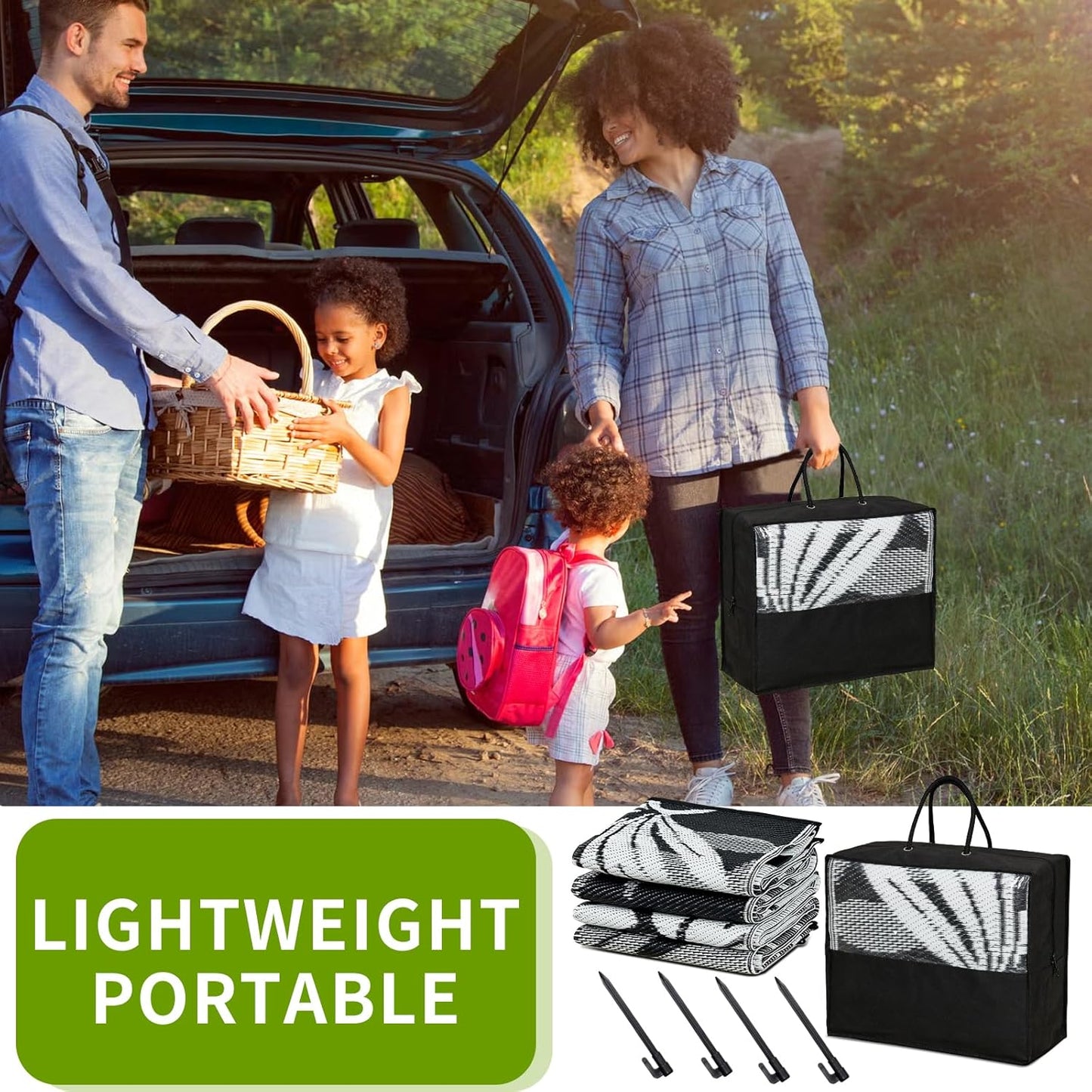 Outdoor Rug 6x9 ft Waterproof, Reversible Outdoor Plastic Straw Rug for Patios Clearance, Outdoor Area Rug Carpet RV Mat for Camping Backyard Deck Porch