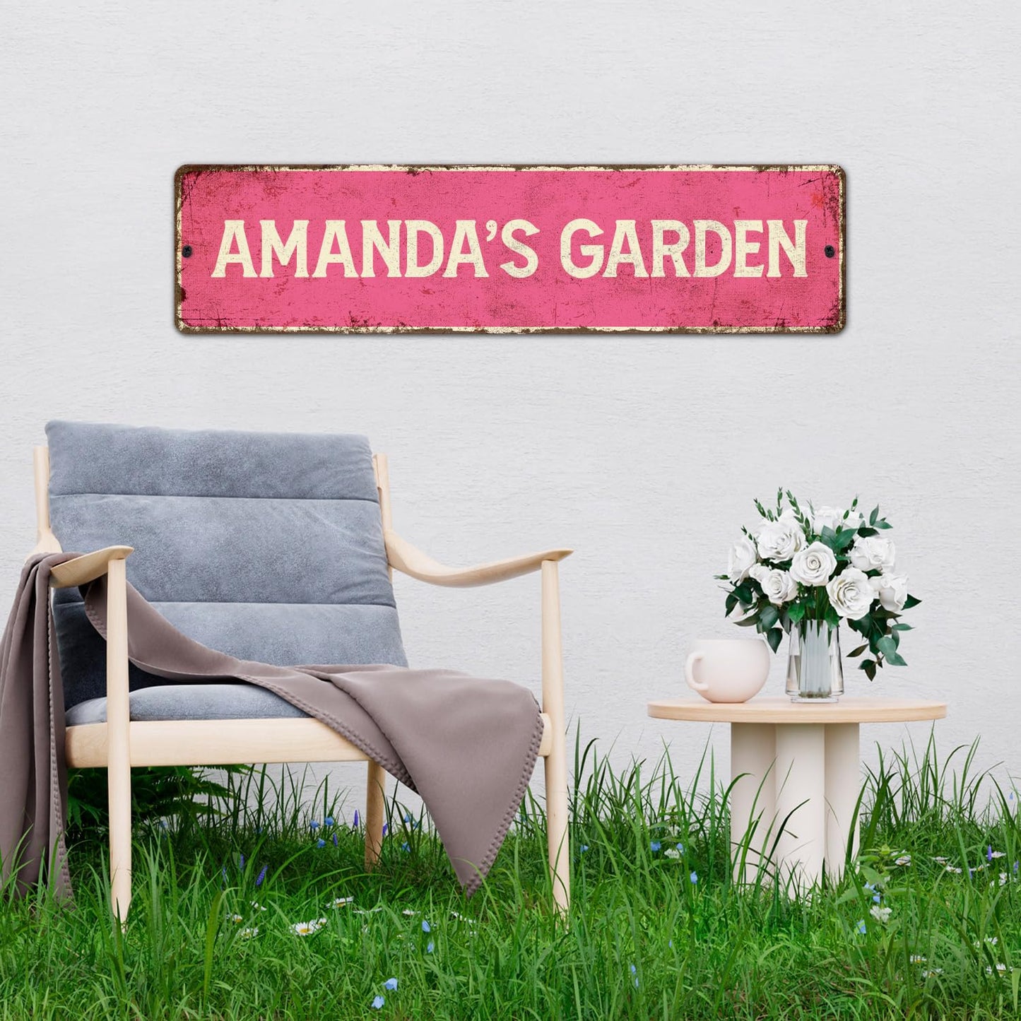 Custom Rustic Sign, Personalized Decor Street Signs Gift, 40x10 Inches, ACM, Fade Resistant, Made in USA