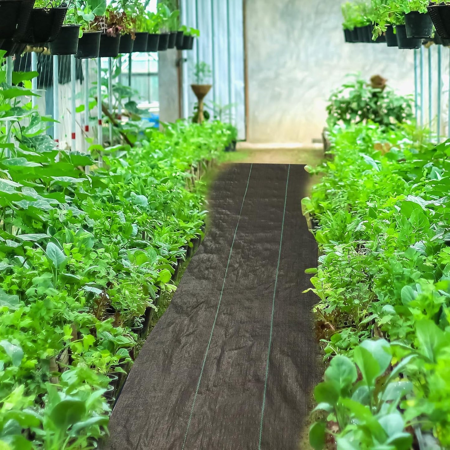 Heavy Duty Weed Barrier, 3.2oz Black Weed Blocker Fabric, Garden Fabric Weed Barrier, Weed Control Fabric Ground Cover, Landscape Fabric for Road, Gardening Mat (3FT*300FT)