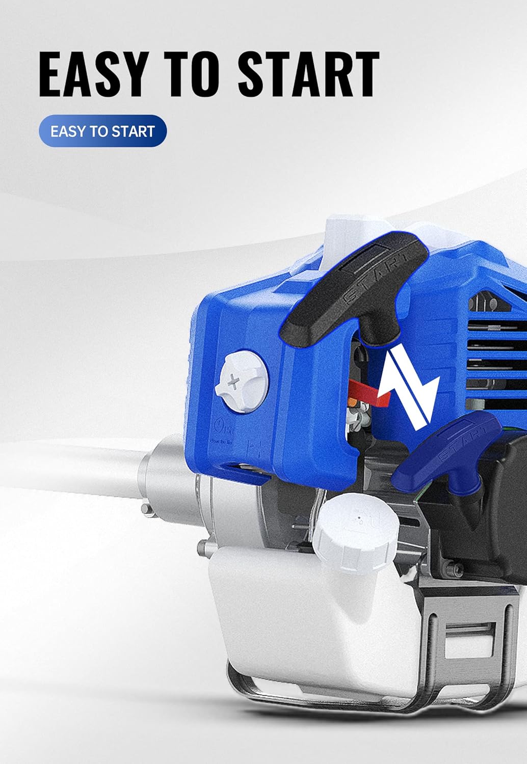 WILD BADGER POWER 52cc Weed Wacker Gas Powered, 3 in 1 String Trimmer/Edger 18’’ with 10’’ Brush Cutter,Rubber Handle & Shoulder Strap Included