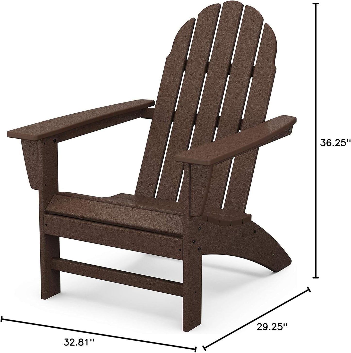 Polywood Vineyard Adirondack Chair, Mahogany