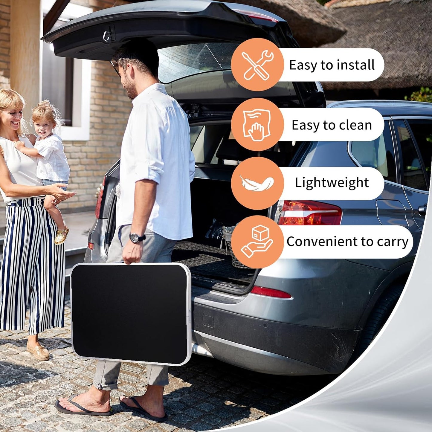 Outvita 2.3ft Portable Folding Camping Table, Outdoor Waterproof Picnic Table, Aluminum Lightweight Suitcase Foldable Table for Picnic BBQ Beach Dining