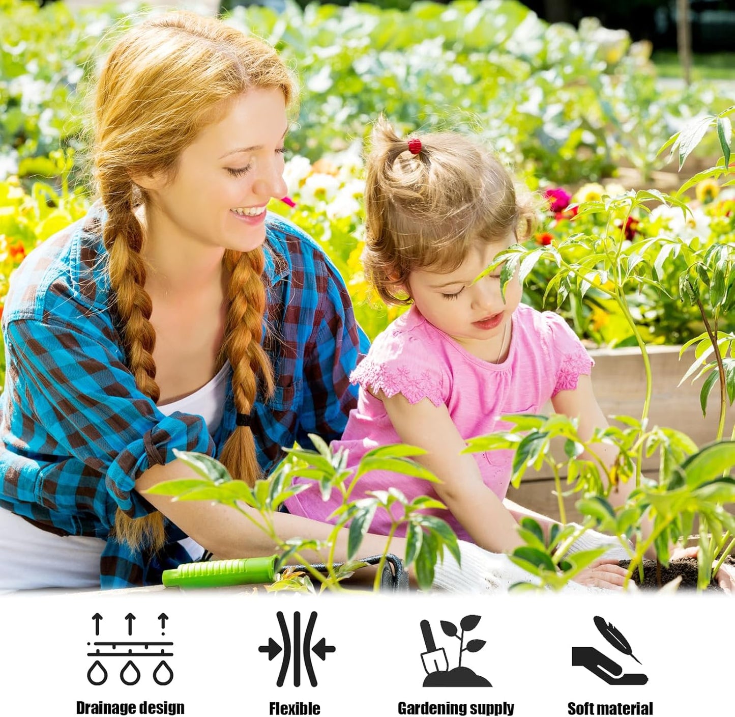 Anyumocz 90Pcs 1 Gallon Nursery Pots for Plants,Plastic Seedling Pot with Drainage Holes,Garden Flower Plant Container for Transplanting,Succulents,Cuttings(Black)