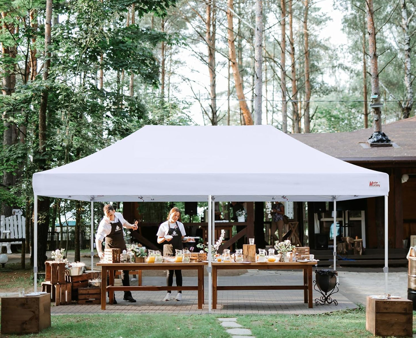 MASTERCANOPY Pop Up Canopy Tent Commercial Grade 10x20 Instant Shelter (White)