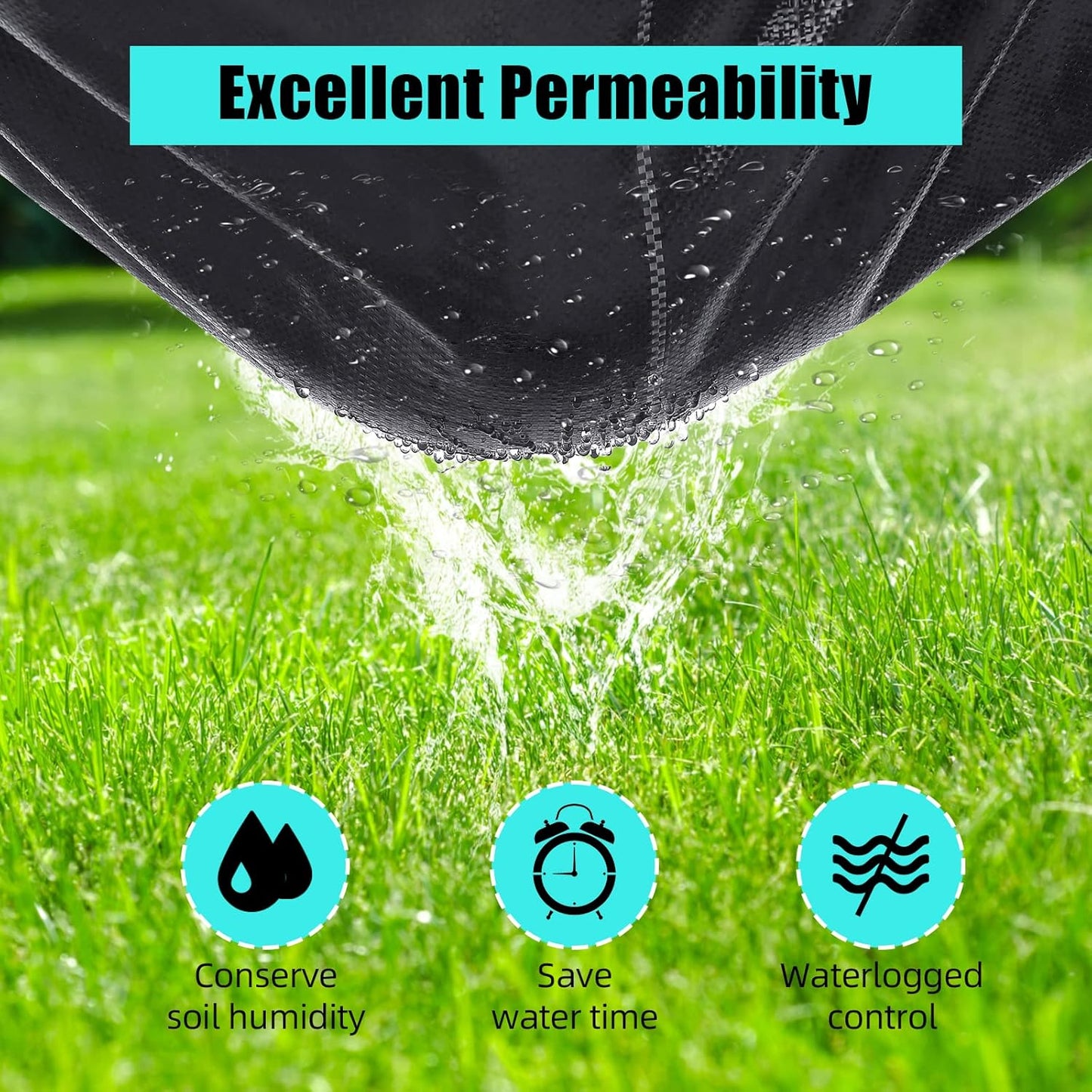 3ft x 300ft Weed Barrier Landscape Fabric Heavy Duty, Premium 3.2 Oz Ground Cover Weed Block Gardening Mat, Easy Setup & Superior Weed Control, for Erosion Control, Weed Barrier