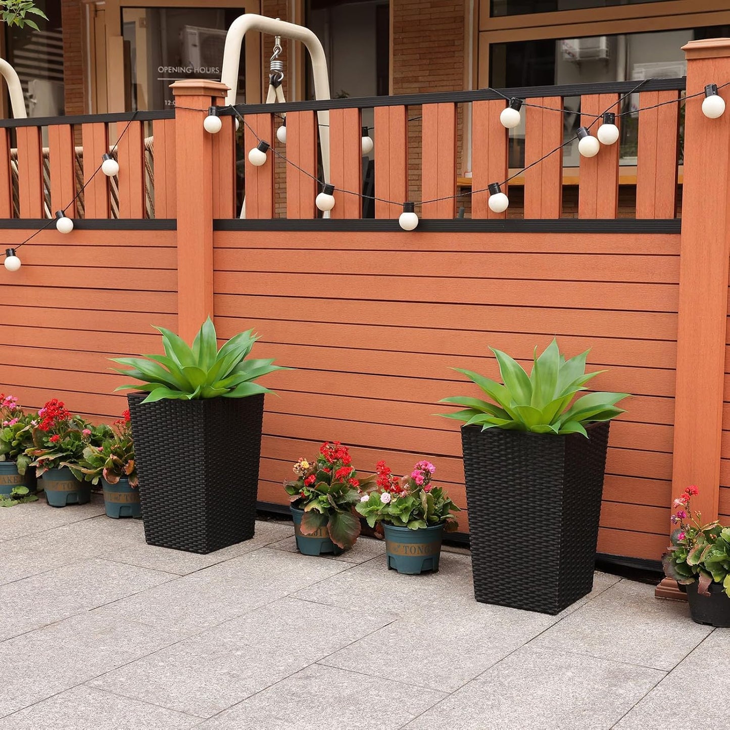 Artificial Plants Outdoor,UV-Resistant Fake Agave Succulent Plant 17 Inch Small Size Faux Succulents Stems for Indoor Realistic & Natural Home Decor Plants for Office Housewarming 2Pack