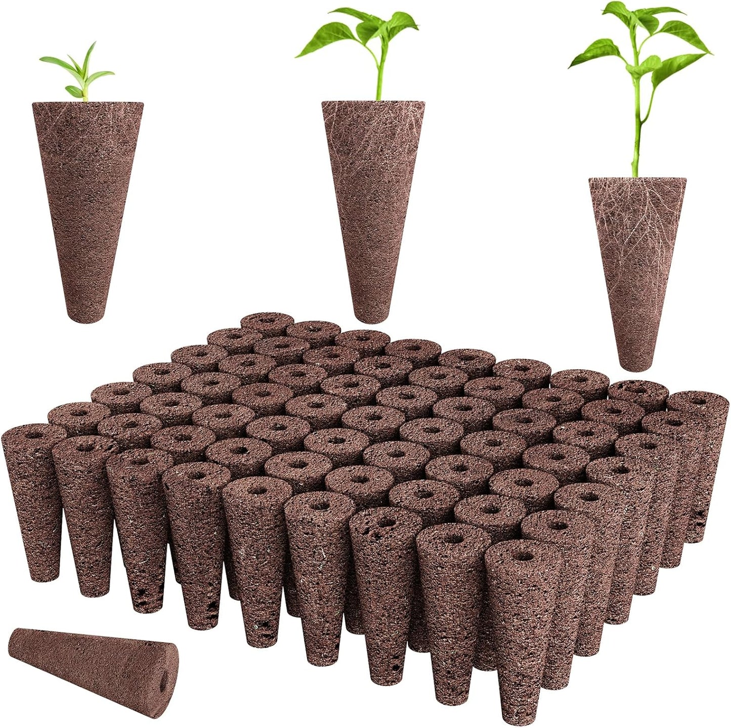 50 Piece Hydroponic Pods Kit: Grow Anything with 50 Grow Sponges - Compatible with All Hydroponics Brands