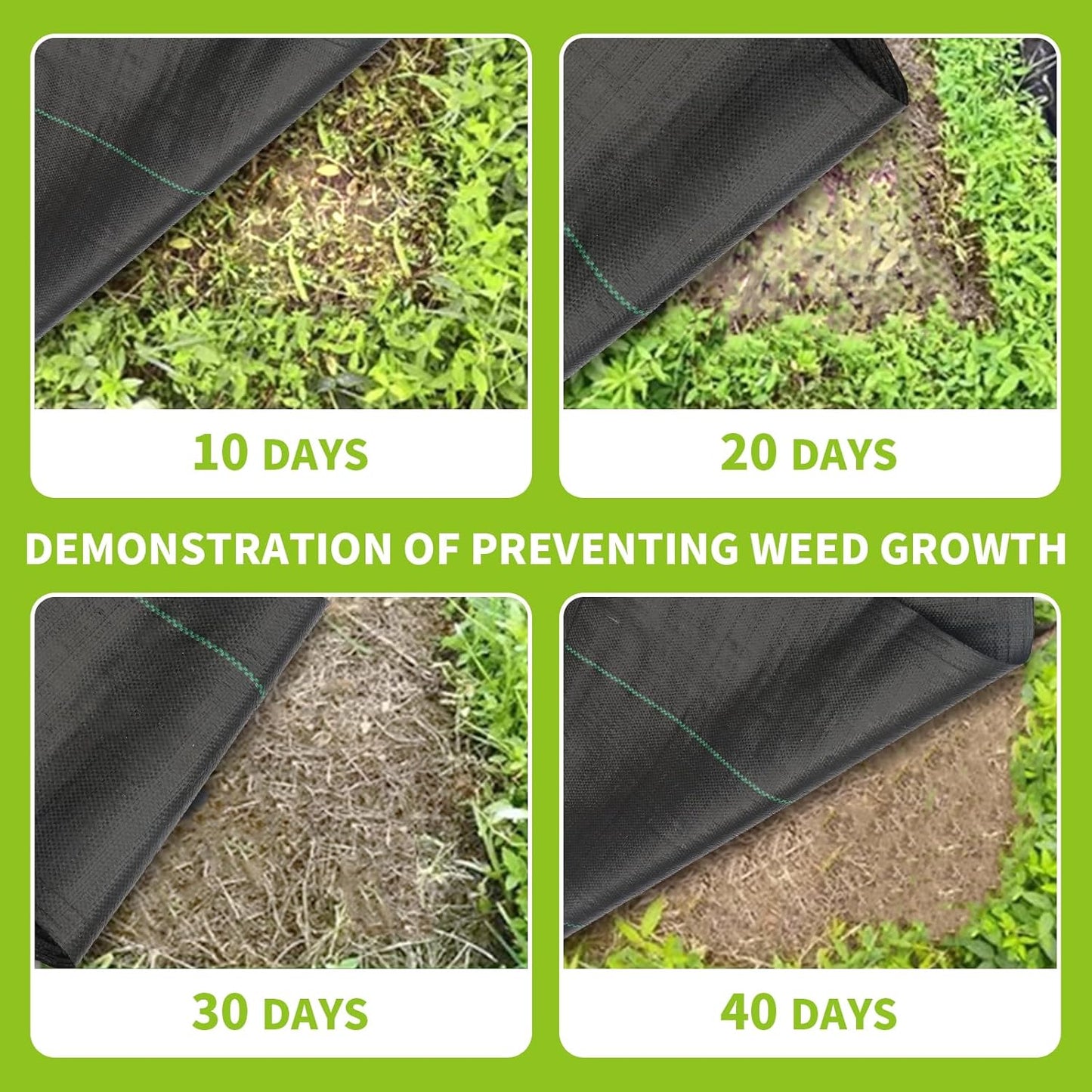 3x100ft 3.2OZ,Weed Barrier Landscape Fabric Heavy Duty, Woven Weed Control Fabric, High Permeability Good for Flower Bed, Geotextile Fabric Underlayment, Driveway (6.5ft*49ft)