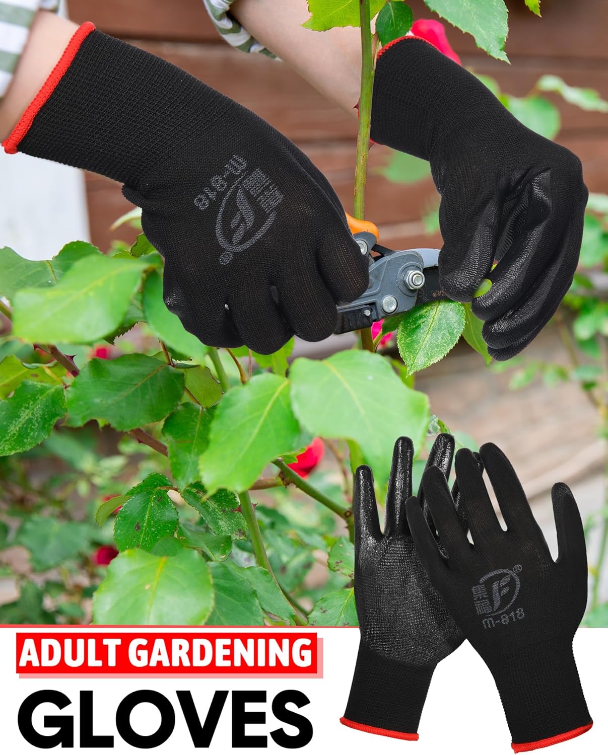 Nuogo 24 Pairs Gardening Gloves for Men Women Rubber Coated Landscaping Work Gloves Safety Work Construction