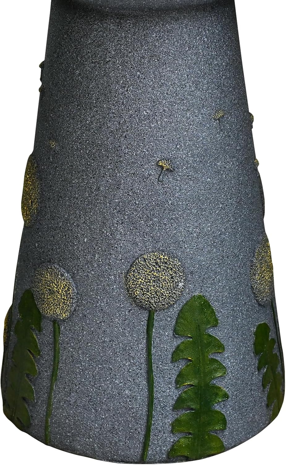 30.7" Outdoor Garden Floor-Standing Water Fountain with LED Light and Pump, Two Birds Embossed Pattern Pedestal Ceramic Watefall for Patio, Backyard, Deck, Porch and Home Art Decor