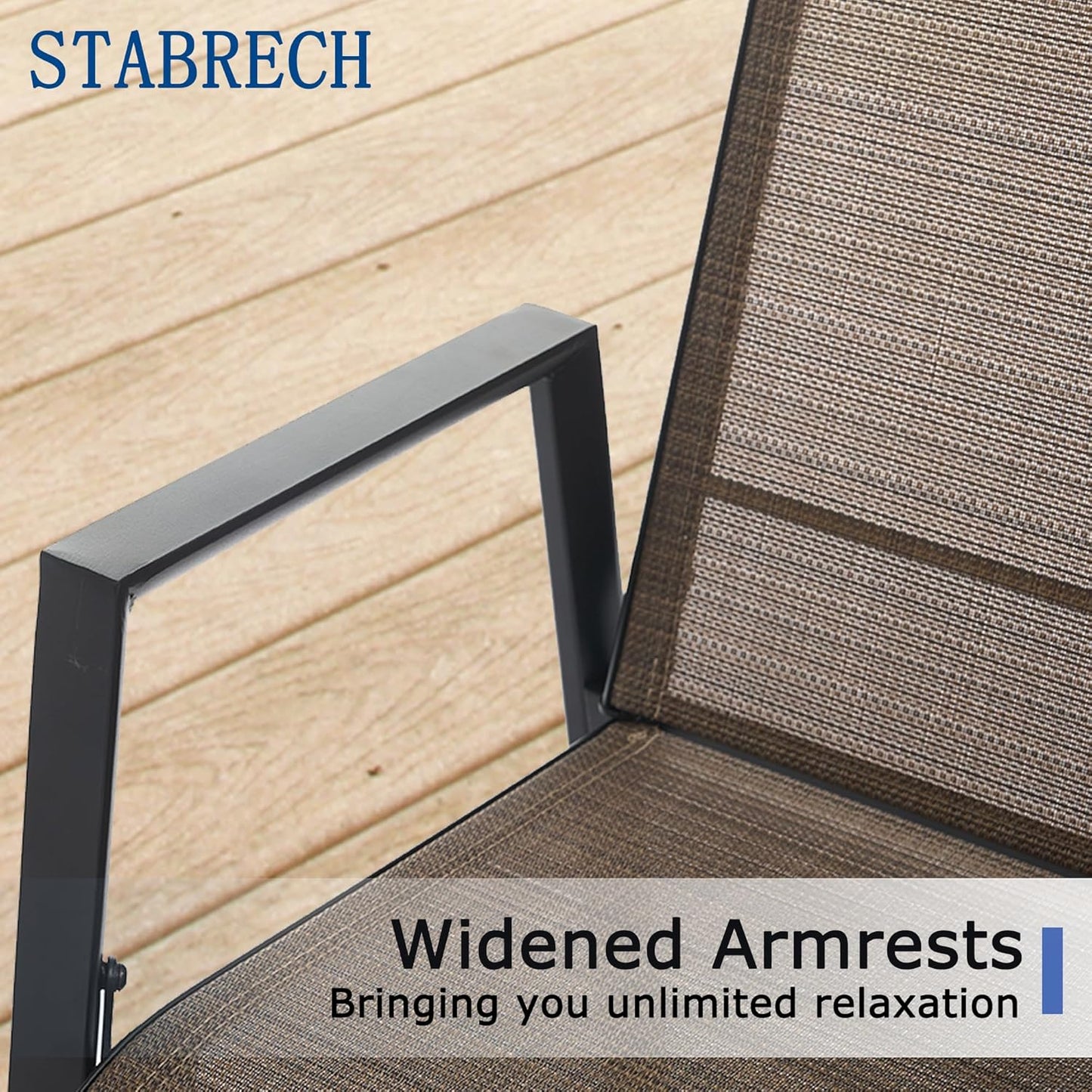 Outdoor Patio Chairs Set of 2, Mocha Stackable Outdoor Chairs, Lightweight Patio Set with High Back, Metal Dining Chair for Lawn, Garden, Yard and Deck