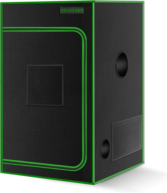 MELONFARM 2x2 Grow Tent, 24"x24"x36'' High Reflective 600D Diamond Mylar Canvas with Observation Window and Floor Tray for Hydroponic Indoor Plant Growing