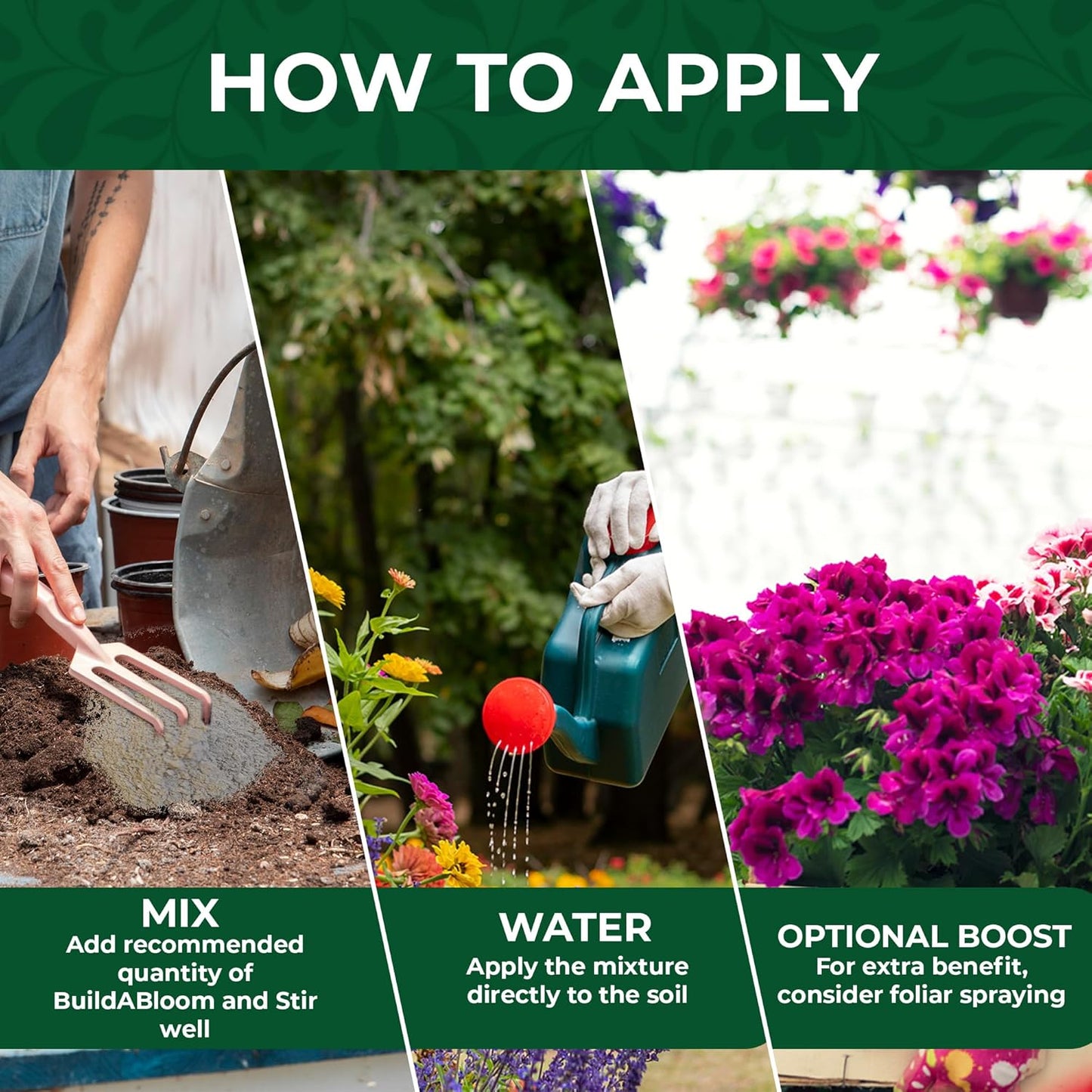 BuildASoil Vegan Bloom Booster & Flower Fertilizer – Organic Hydrangea & Rose Fertilizer Plant Food, Bloom Booster Fertilizer for Outdoor Gardens & Houseplants – Natural Soil Flower Food, 1 LB Bag