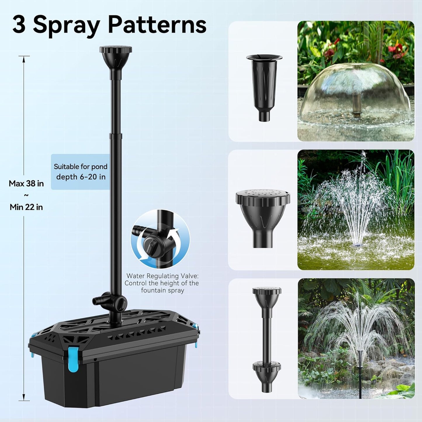 NFESOLAR Pond Filter Fountain with 70W Solar Panel, 660 GPH Water Pump, 10 FT Extension Cord, Solar Fountain Pump with Pond Filter Box Outdoor for Koi Ponds Water Feature Waterfall Pool