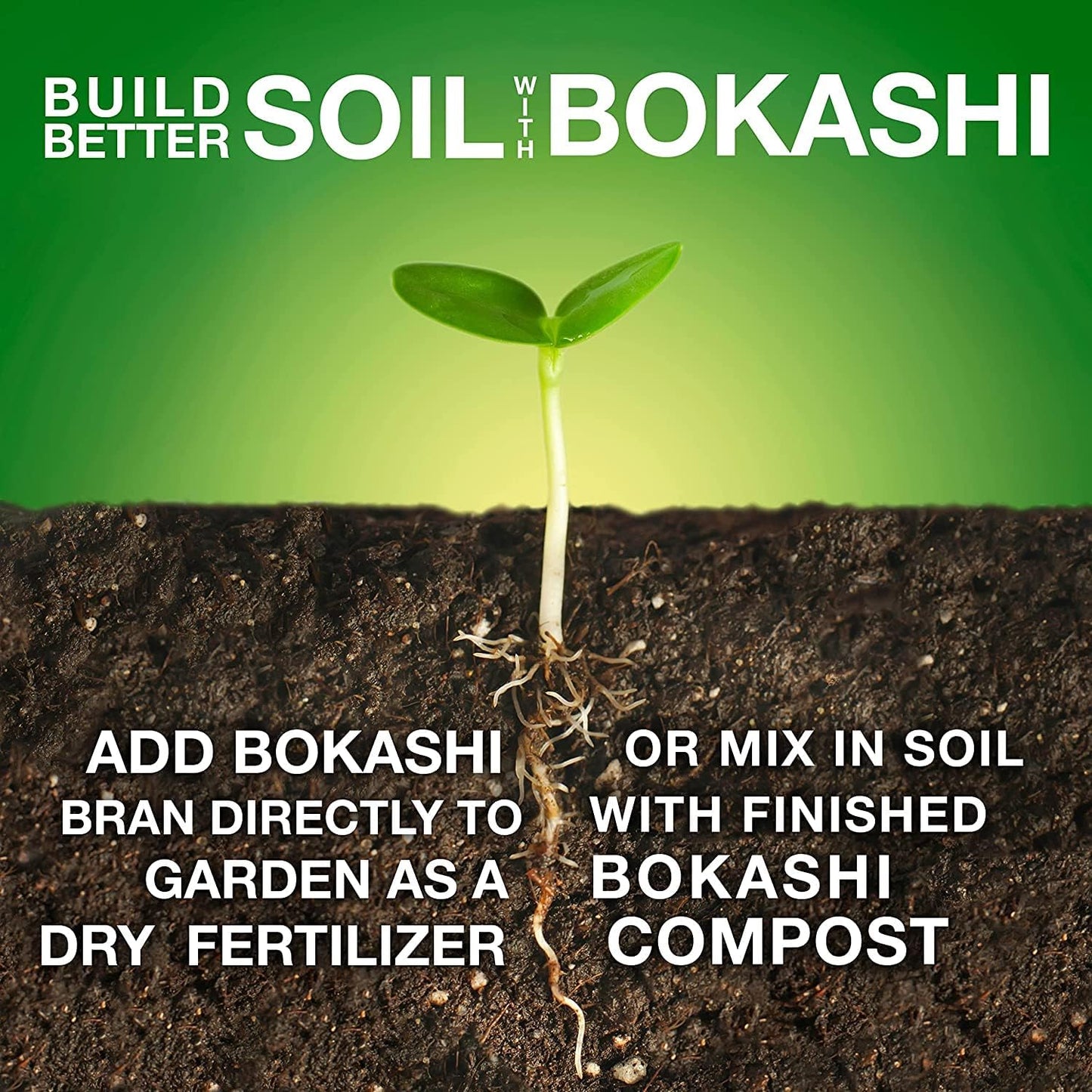 TeraGanix EM Premium Bokashi Bran Bulk, Compost Accelerator, Rice Bran Mix, Odor Eliminator, Formulated by Dr. Higa (Bokashi Inventor), Bokashi Compost Starter for Kitchen Compost Bin & Soil (22 Lb)