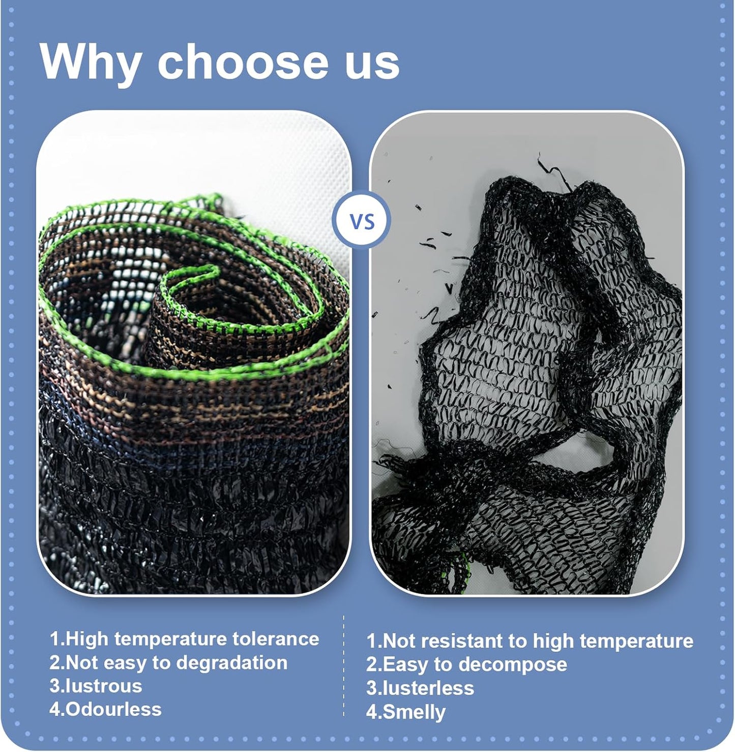 LOVE STORY 10x12FT 55% Black Shade Cloth Sun Shade Net UV Resistant Mesh Tarp Plant Cover Sunblock Net for Garden,Greenhouse,Vegetables,Flowers