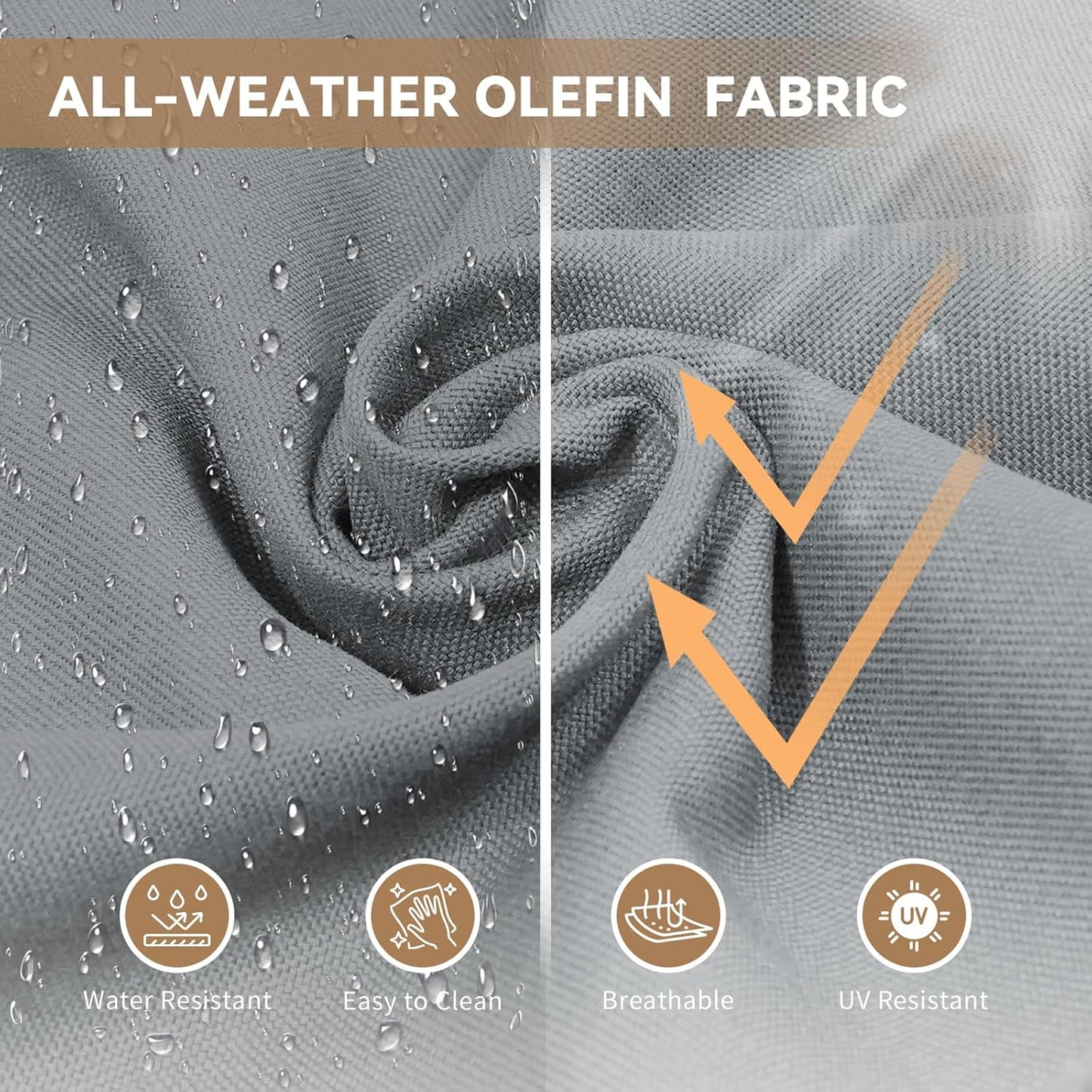 3 Pieces Wicker Bistro Set Chairs Patio Porch Furniture Sets, All-Weather PE Rattan Outdoor Conversation Set with Removable Cushion & Side Table for Porch, Deck, Poolside - Dark Grey