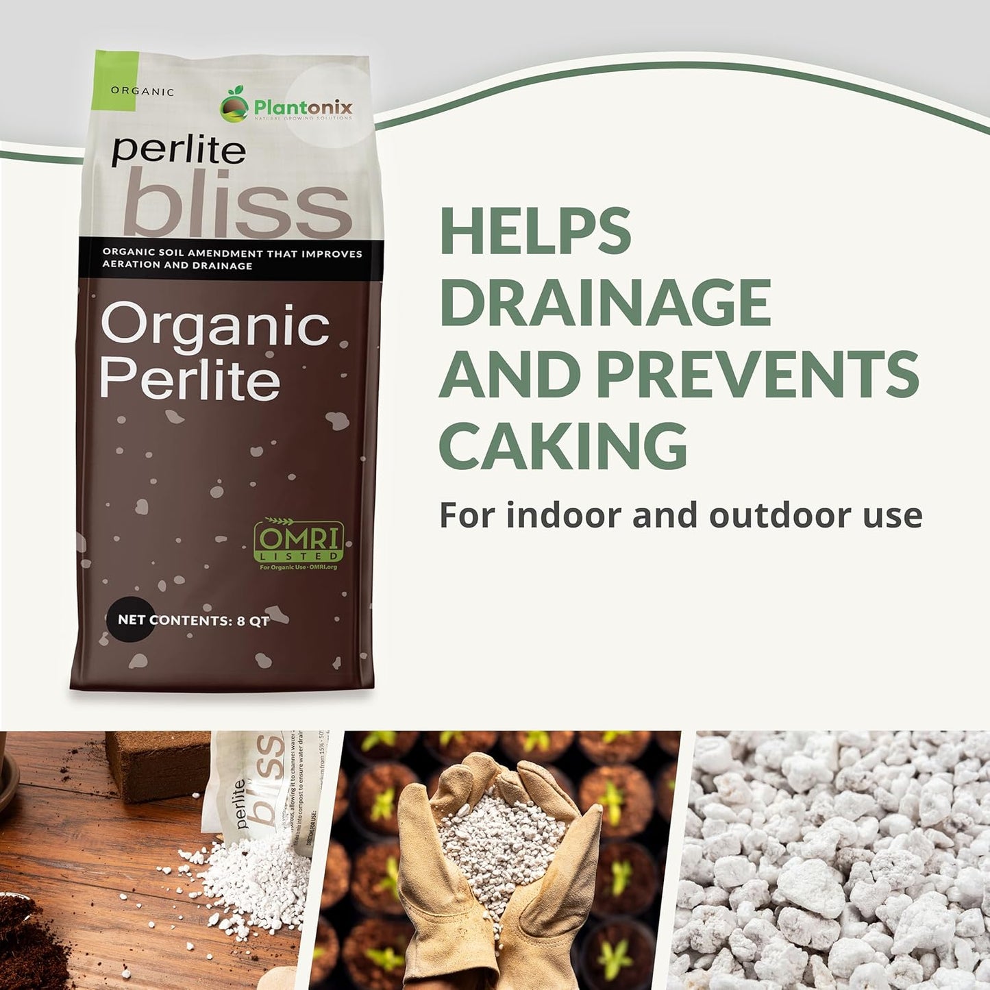 Perlite Bliss + Char Bliss + Worm Bliss - Organic Perlite for Plants - Worm Castings Garden Fertilizer - Biochar Horticultural Charcoal - 100% Organic Soil Amendments - Garden Soil & Potting Soil Mix