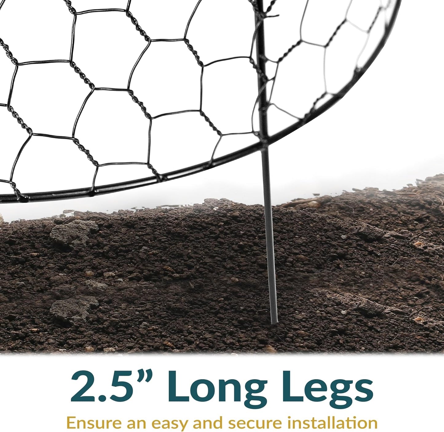 Sunnydaze Chicken Wire Plant Protector Cage - Garden Cloche with Removable Cover - 6 Pack - Protects from Rabbits and Animals