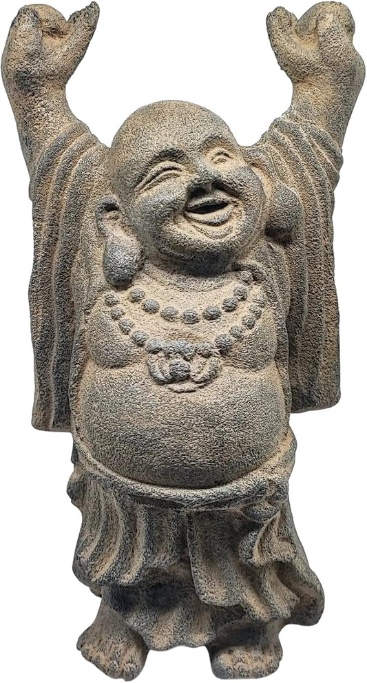 New Age Source The Volcanic Stone Statue Standing Happy Buddha Each