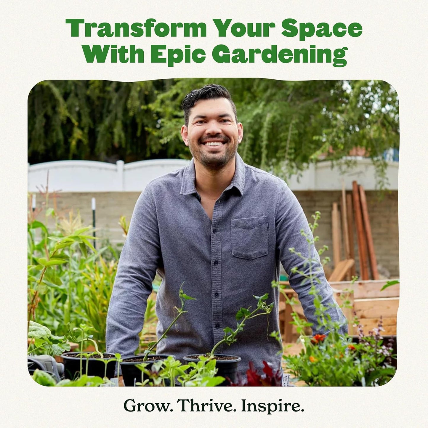 Epic Gardening Reusable Seed Starter Tray - 4 Cell 3"/8 Seedling Starter Trays - Easy Watering, Indoor Greenhouse, Plant Starter, Gardener-Friendly for Seedlings | UV-Treated & BPA-Free - Black