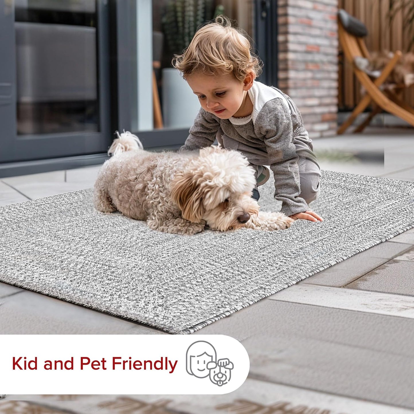 nuLOOM 2' x 18' Solid Hand Braided Indoor/Outdoor Area Rug, Pet-Friendly, High Traffic, Weather Resistant, for Patio, Balcony, Bedroom, Living, Dining Room, Wynn Salt and Pepper