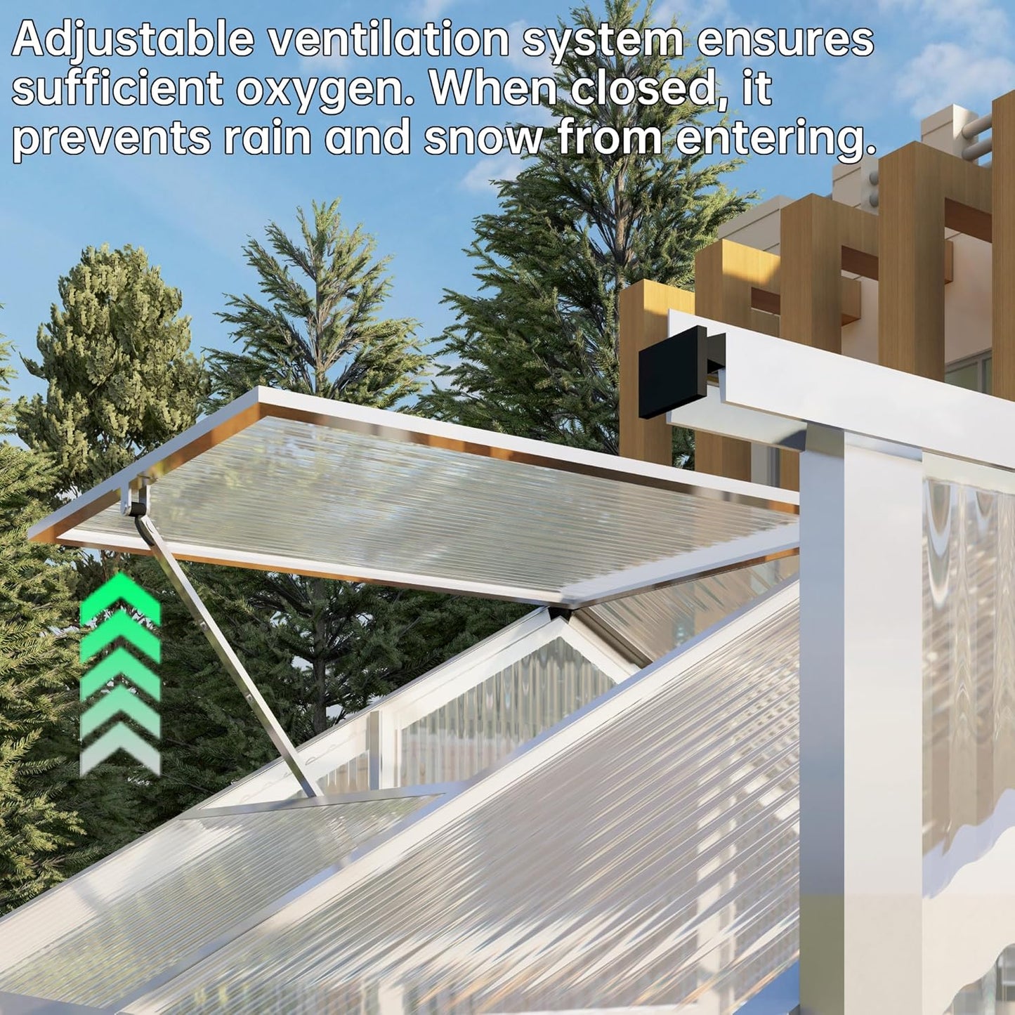 6 x 10FT Greenhouse for Outdoors,Polycarbonate Garden Backyard,Silver