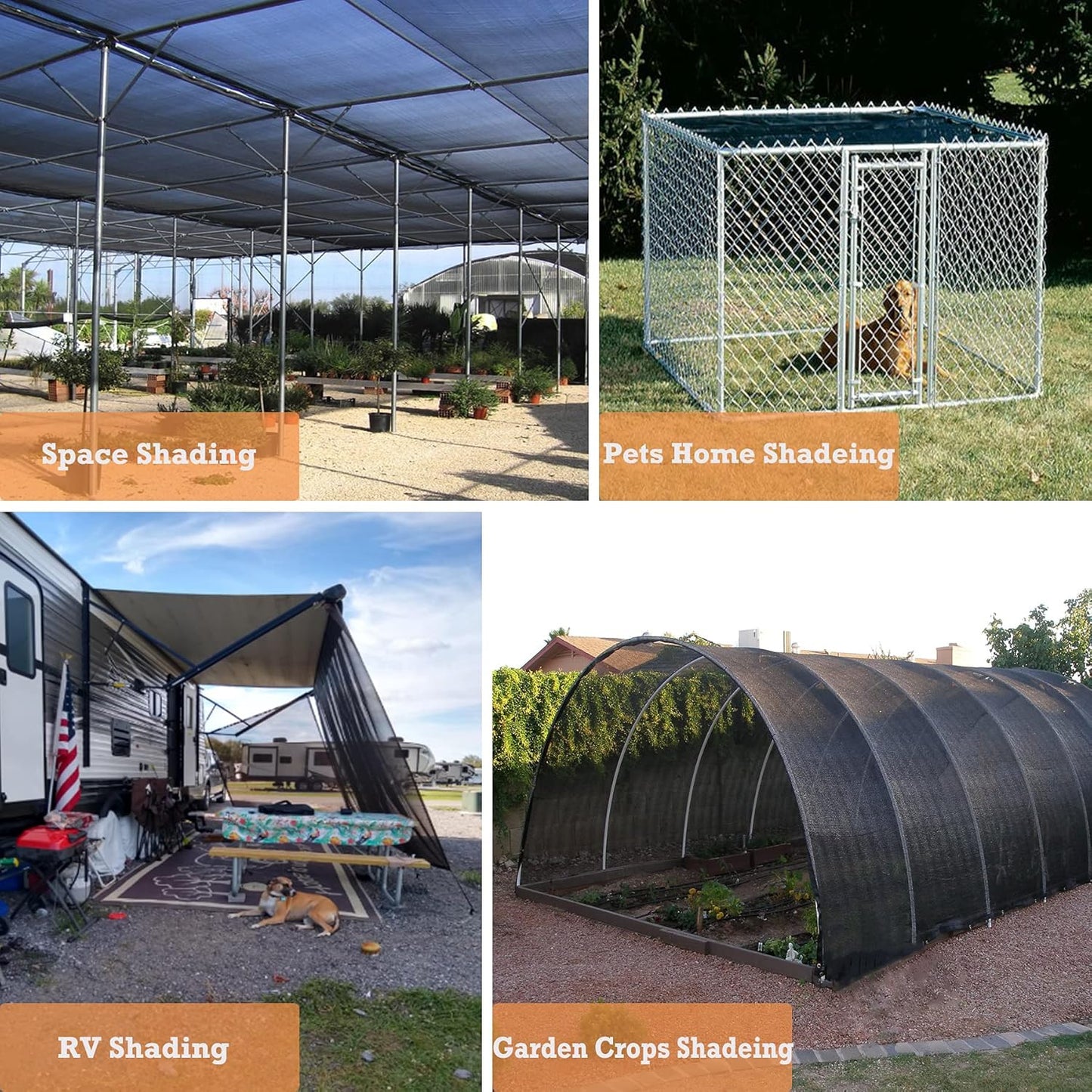 Garden expert 50% Black Shade Cloth 8x12FT Taped Edge with Grommets Sun Net Mesh for Garden Patio Backyard UV-Resistant