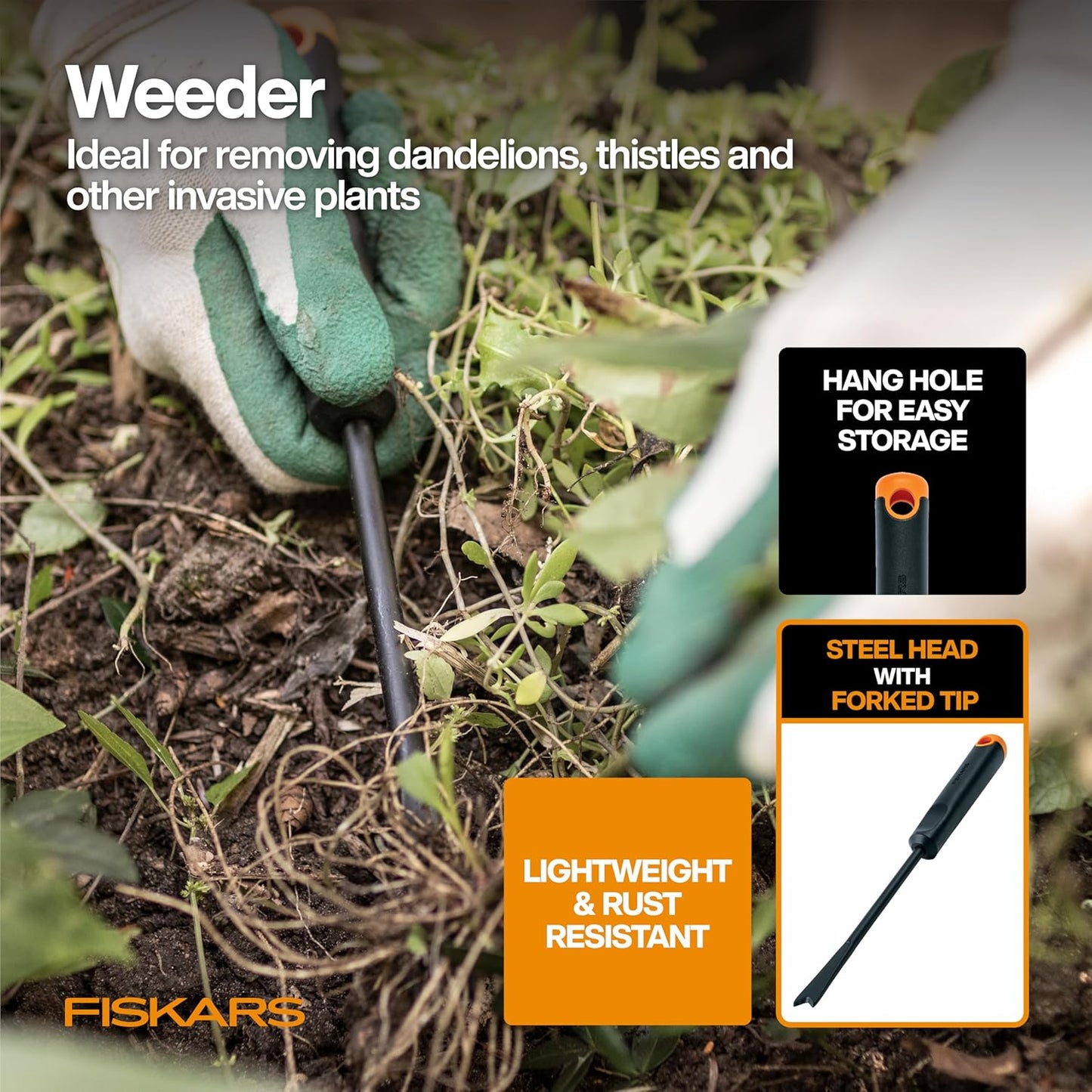 Fiskars Vegetable Garden Tool Set with Vegetable Shears, Seed Sower, Trowel, Cultivator, Weeder, and L/XL Garden Gloves for Indoor or Outdoor Gardening (6 Piece Kit), Gardening Gifts for Women