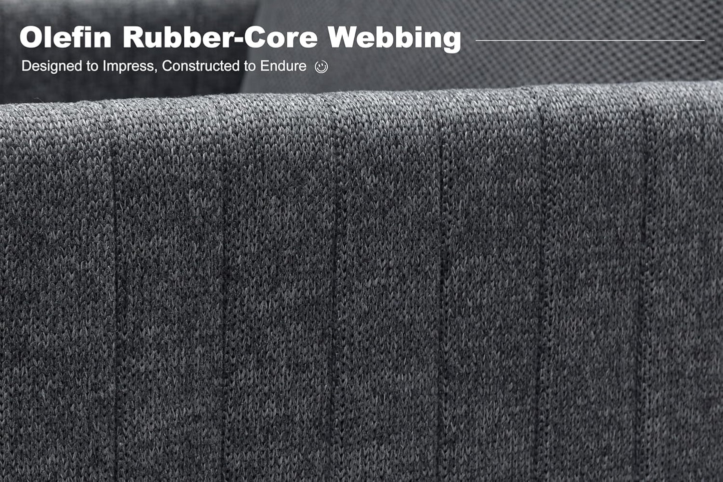 PURPLE LEAF Outdoor 2-Person Chaise Lounge with Cushions Patio Sun Chair Adjustable Backrest Reclining Chair for Poolside Moon Basalt