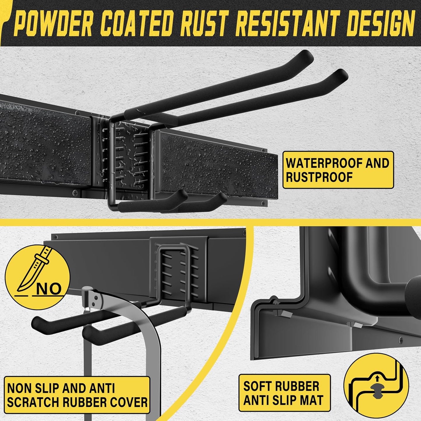 Garage Wall Organizer,15Pack Carries 675 lbs,Garden Tool Organizer 48in With Large Storage Space,Easy Assembly, Sturdy Design,for Efficient Tool Storage Garage Organization