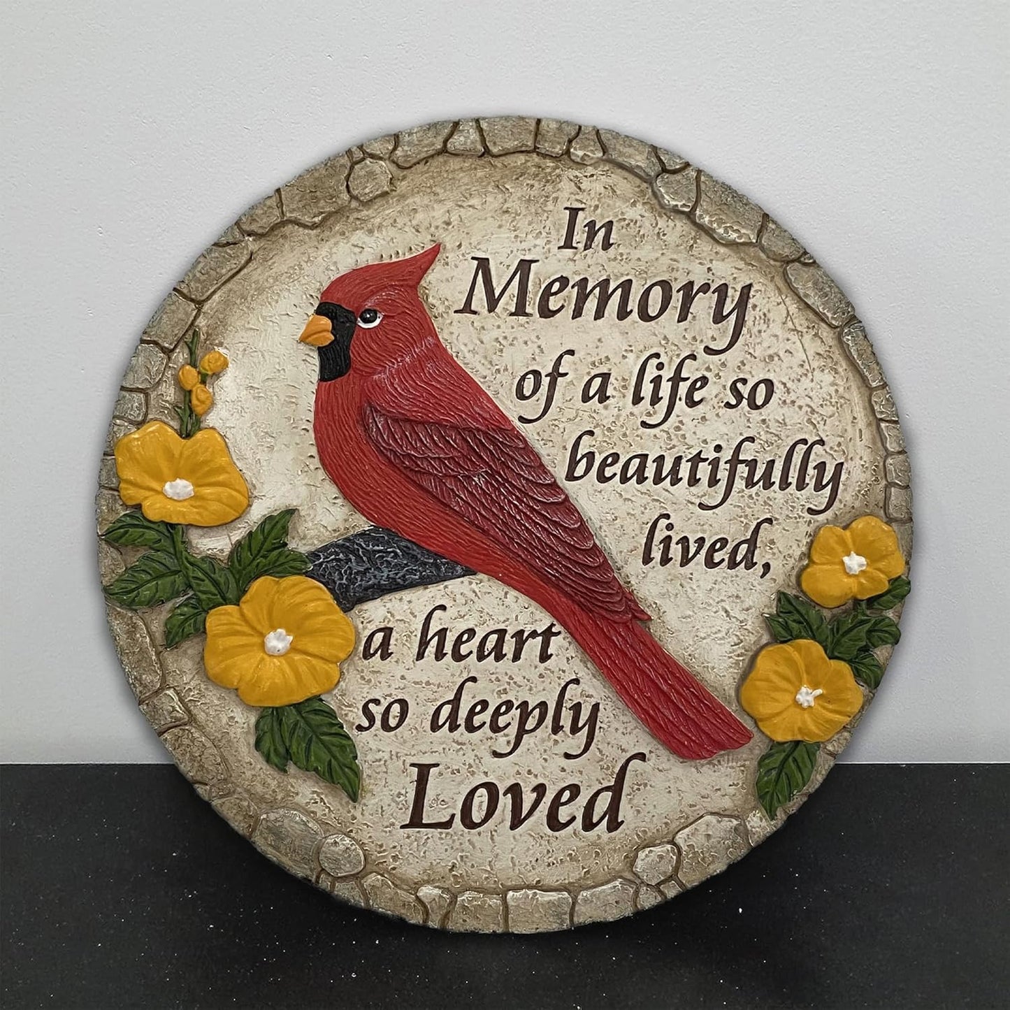 Cardinal Memorial Stones, Garden Memorial Stones for Loved Ones, Memory Stones for Loved Ones Lost, Sympathy Gifts, Memorial Gifts Loss Brother, Son, Husband, Sister TNS8