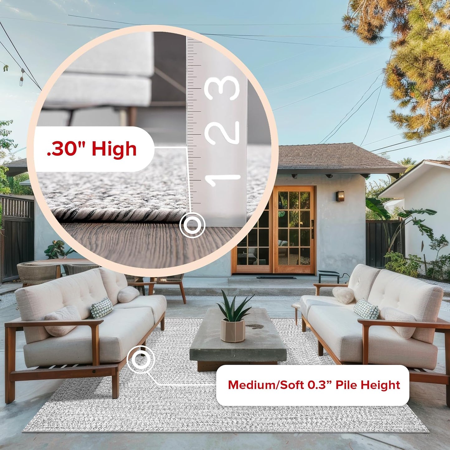 nuLOOM Oval 6' x 9' Solid Hand Braided Indoor/Outdoor Area Rug, Pet-Friendly, High Traffic, Weather Resistant, for Patio, Balcony, Bedroom, Living, Dining Room, Wynn Salt and Pepper