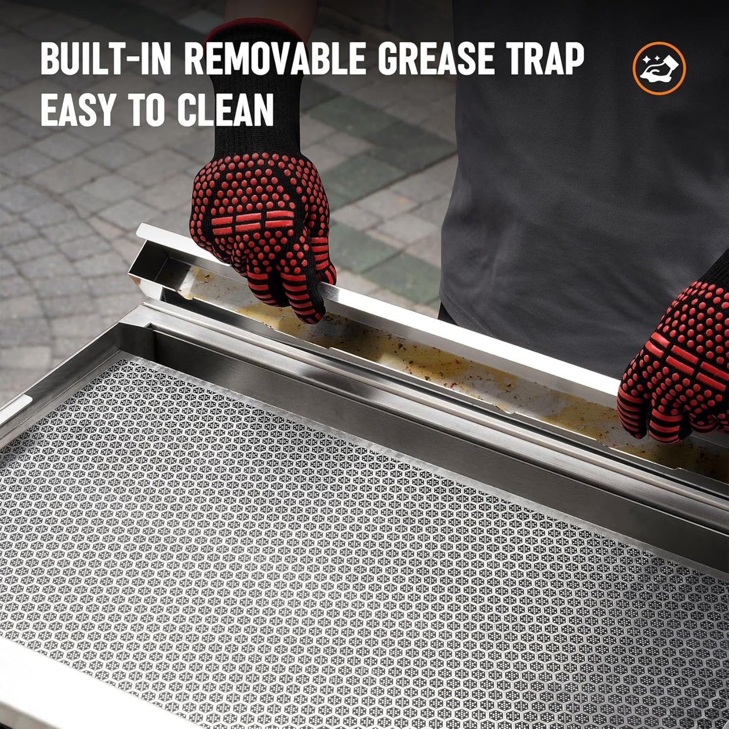 Hygrill 30-Inch Premium Built-In Liquid Propane Griddle for Outdoor Kitchen, Durable Stainless Steel 2-Burner Flat Top Grill with Lid and LED lights, 36000 BTUs