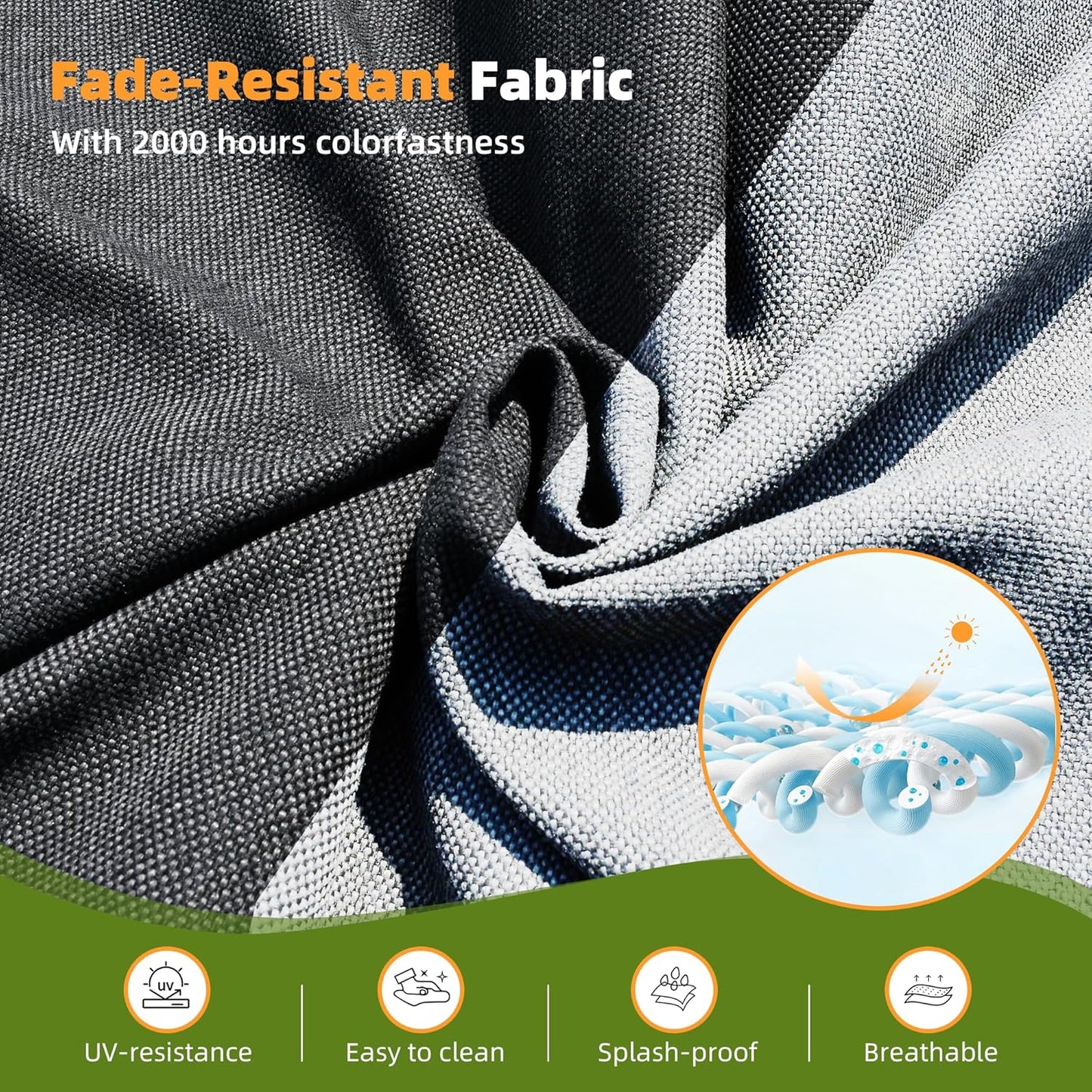 Outdoor Patio Sectional Sofa Set, 4-Piece Rattan Furniture, Patio Conversation Sets with Table Ottomans, Seats 5, Dark Grey