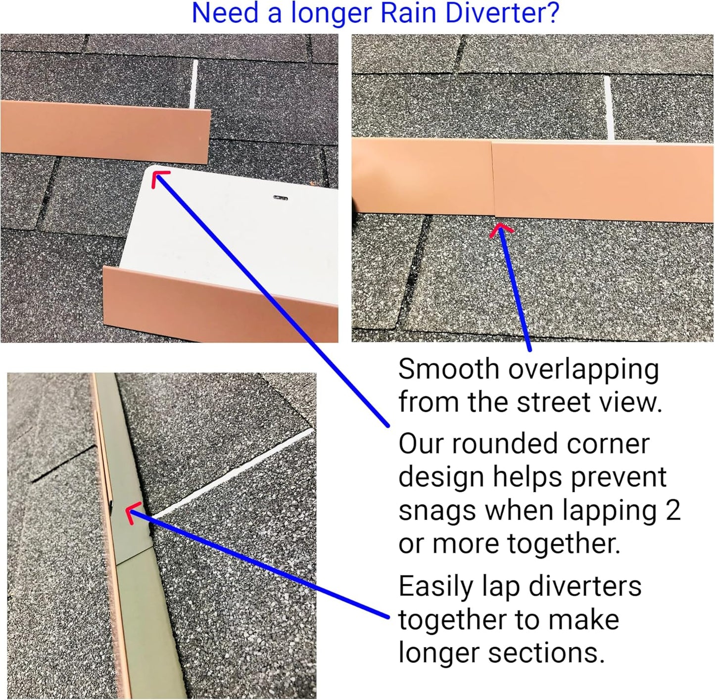 Eagle 1-26 Gauge 5 Foot Rain Diverter - Nails and Instructions Included (Mill Finish Aluminum, Copper, Galvanized, Stainless Steel & More) (1, Brown)