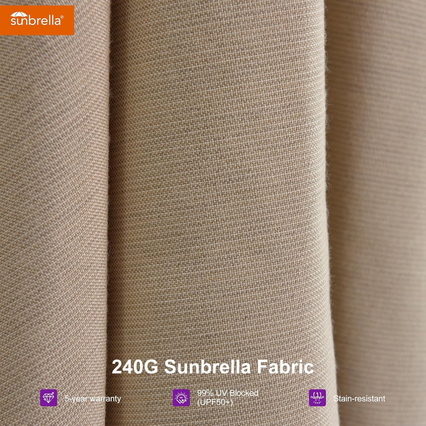 PURPLE LEAF Cantilever Umbrella 10' X 13' Outdoor Patio Rectangular Double Top Large Heavy Duty 360° Rotation Offset Umbrella for Outside Deck Backyard Garden Pool Spectrum Sand