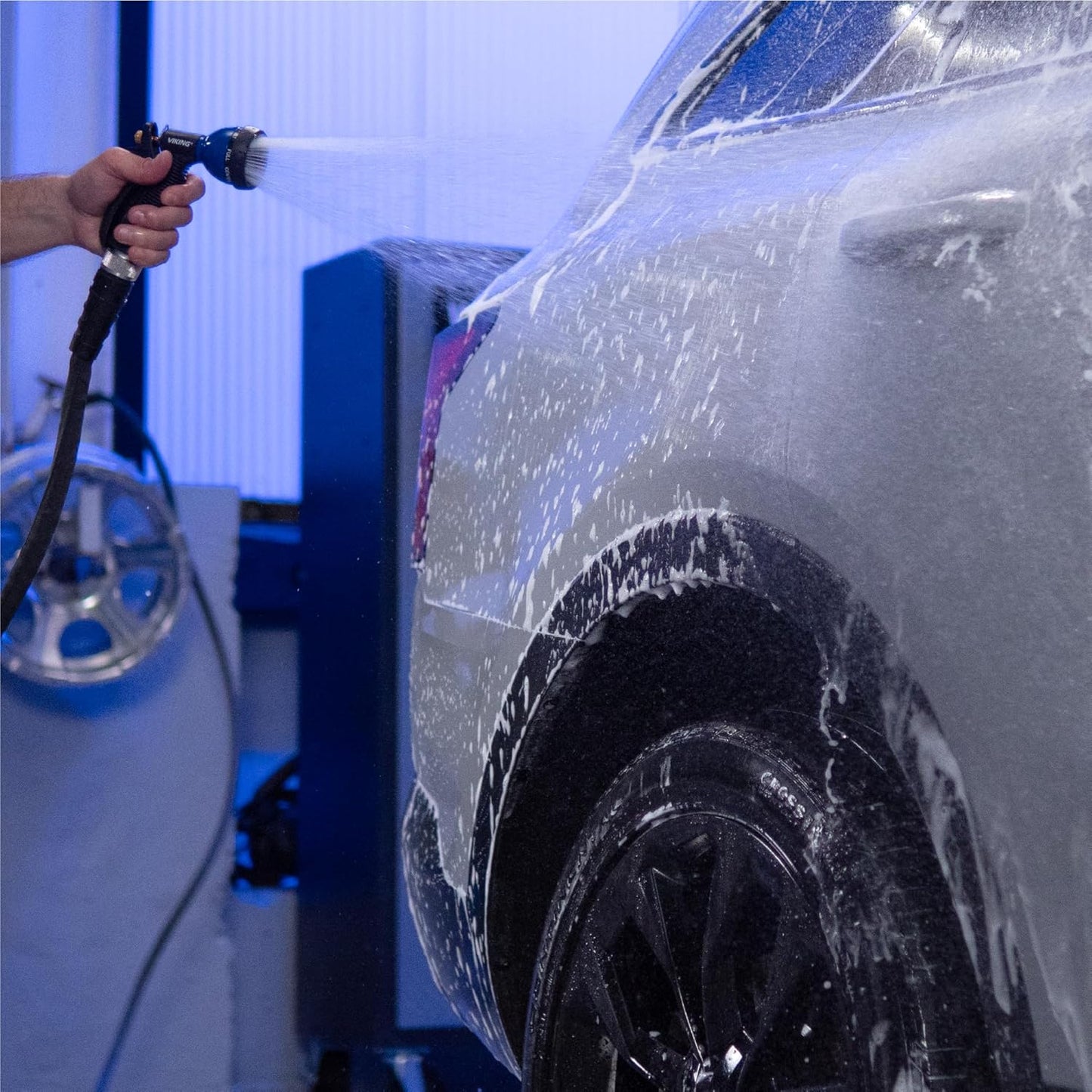 VIKING Hose Nozzle, Garden Hose Nozzle with 8 Spray Patterns, Adjustable and Heavy Duty for Washing Car, Watering Plants, Washing Pets, and Home Use, 2 Pack