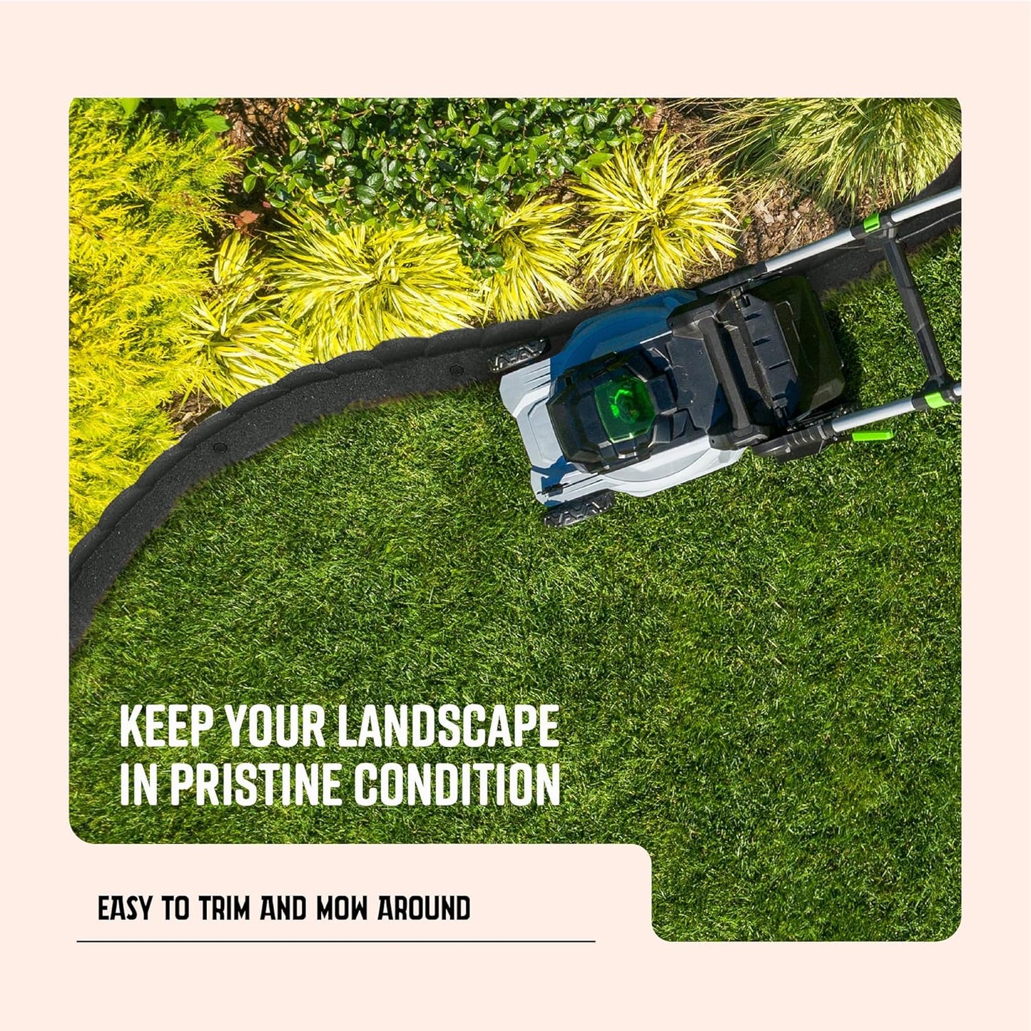 Playsafer L Shaped Flexible Rubber Scalloped Edger for Lawns Landscaping and Playground | Easy No Dig Installation| 4' Long (4, Dark Gray)