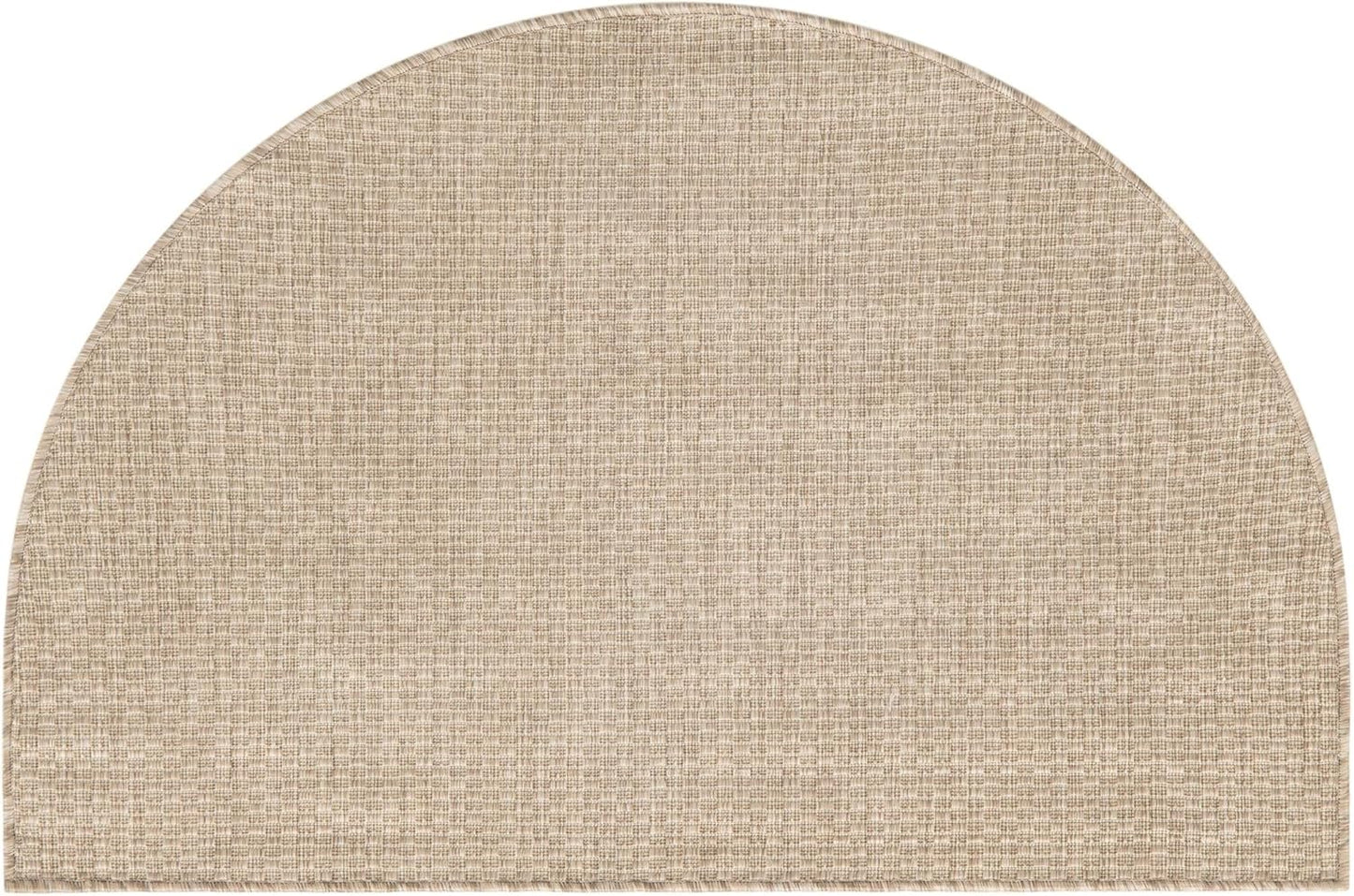 Unique Loom Collection Casual Transitional Solid Heathered Indoor/Outdoor Flatweave Area Rug (2' 7" x 4' 1" Hearth, Beige/Ivory)