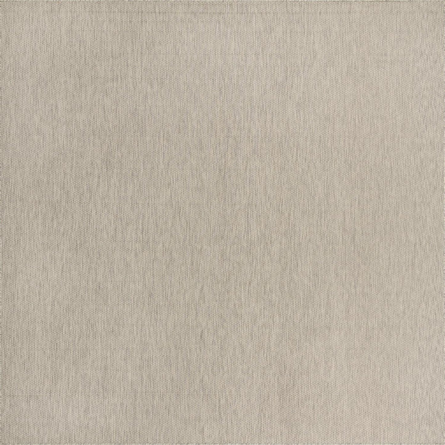 Unique Loom Collection Casual Transitional Solid Heathered Indoor/Outdoor Flatweave Area Rug (13' Square, Light Gray/Ivory)