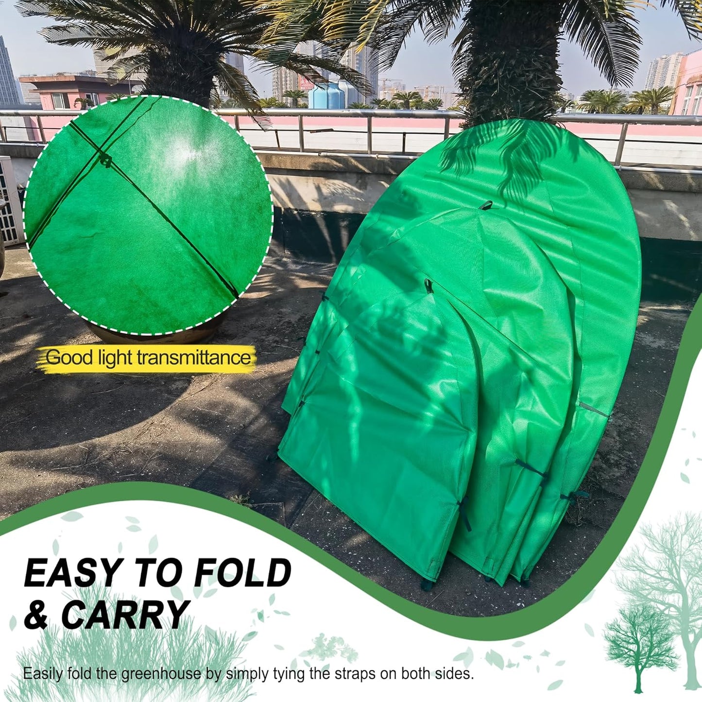 50″*50″*40″ Winter Plant Warm Covers - Raised Bed Cover, Garden Row Accelerator, Warm Tent Freeze Protection Humidity Domes for Germination, Seedling Propagation Protecting Plants from Animals 2PCS