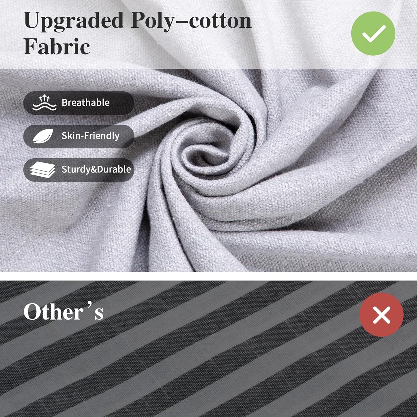 SUNCREAT Tree Hammocks for Outside, Double Hammocks 2 Person Heavy Duty for Trees, Light Gray