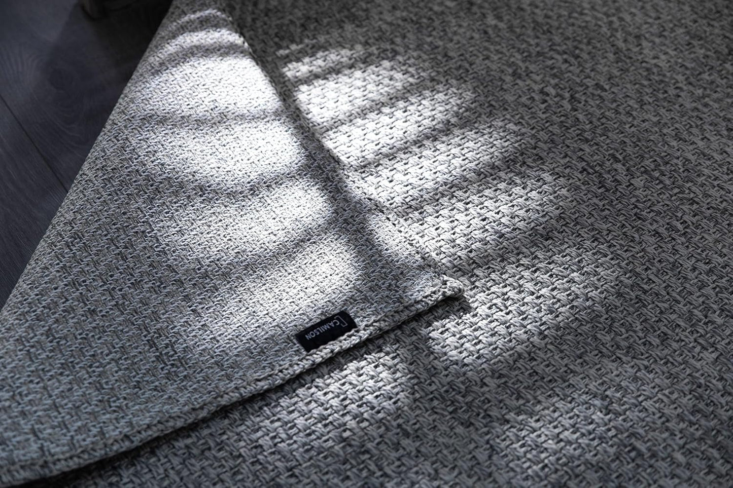 CAMILSON Easy Jute Rug 2x3, Indoor Outdoor Gray Color Farmhouse Area Rugs for Living Room and Kitchen Rug, Solid Boho Woven Design, Easy-Cleaning, Washable Outside Carpet Alfombras (2 x 3)