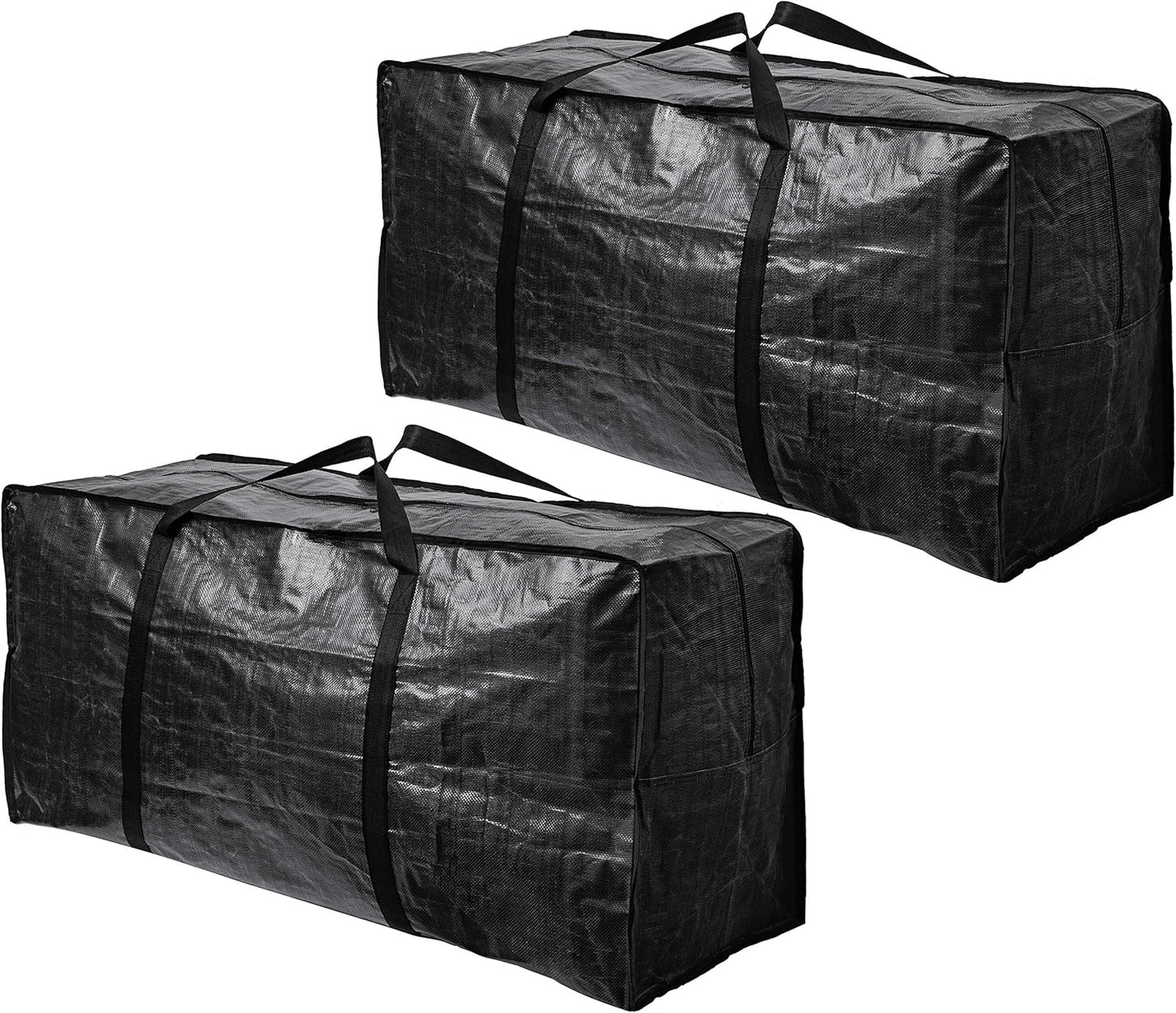 BAG-THAT! 68.5 GAL 2 Pack XXL Jumbo Extra Large Heavy Duty Stronger Handles Storage Bags Moving Totes Zippered Reusable Wrap Around Handle Storage Totes