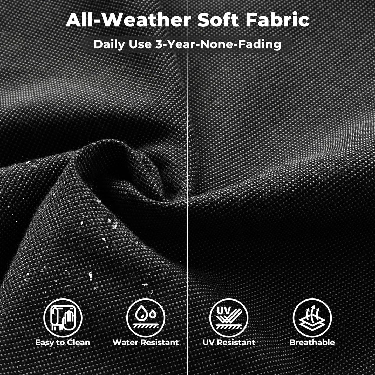 ovios 10 Pieces Patio Furniture Set, Outdoor Wicker Sectional Sofa with 54" Fire Pit Table Swivel Chairs, Modern Modular Deep Seat Rattan Couch Conversation Sets, Black