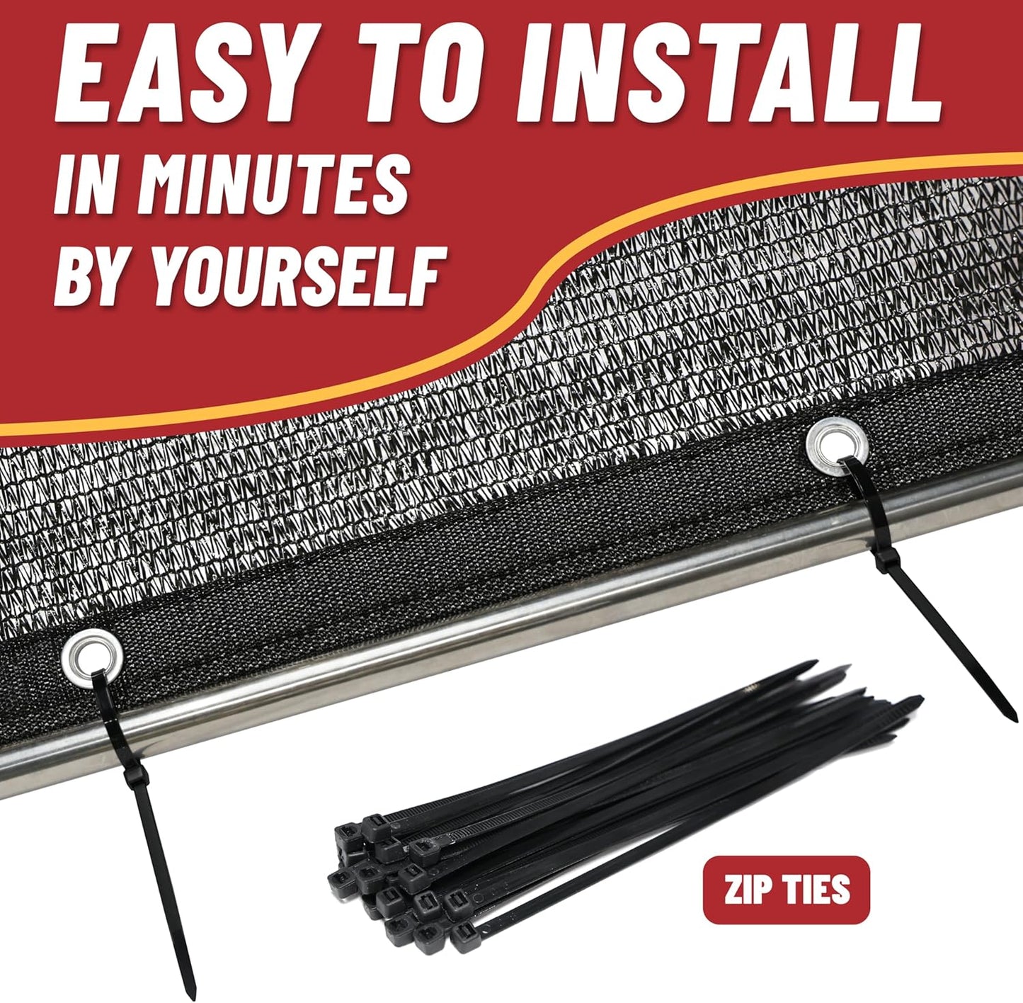 ShadeMart 50% Shade Cloth for Plant, Black 9FT x 99FT Custom Size Outdoor Shade Tarp, Shade Cover with Upgrade Grommets and Zip Ties, Netting Sunblock Net for Vegetables Flower Garden Greenhouse